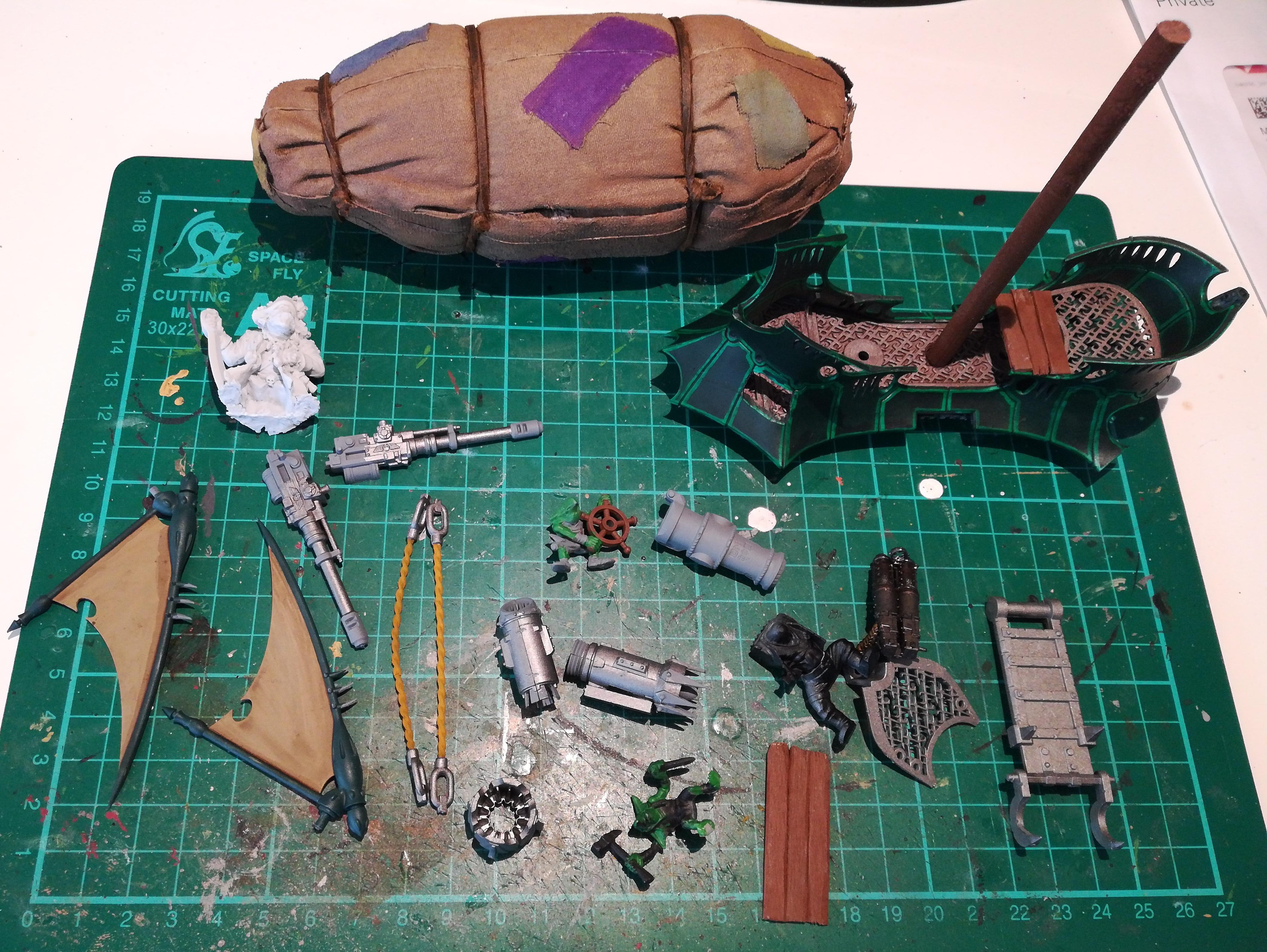 Airship, Conversion, Dark Eldar, Looted, Orks, Raider - Ork Airship ...