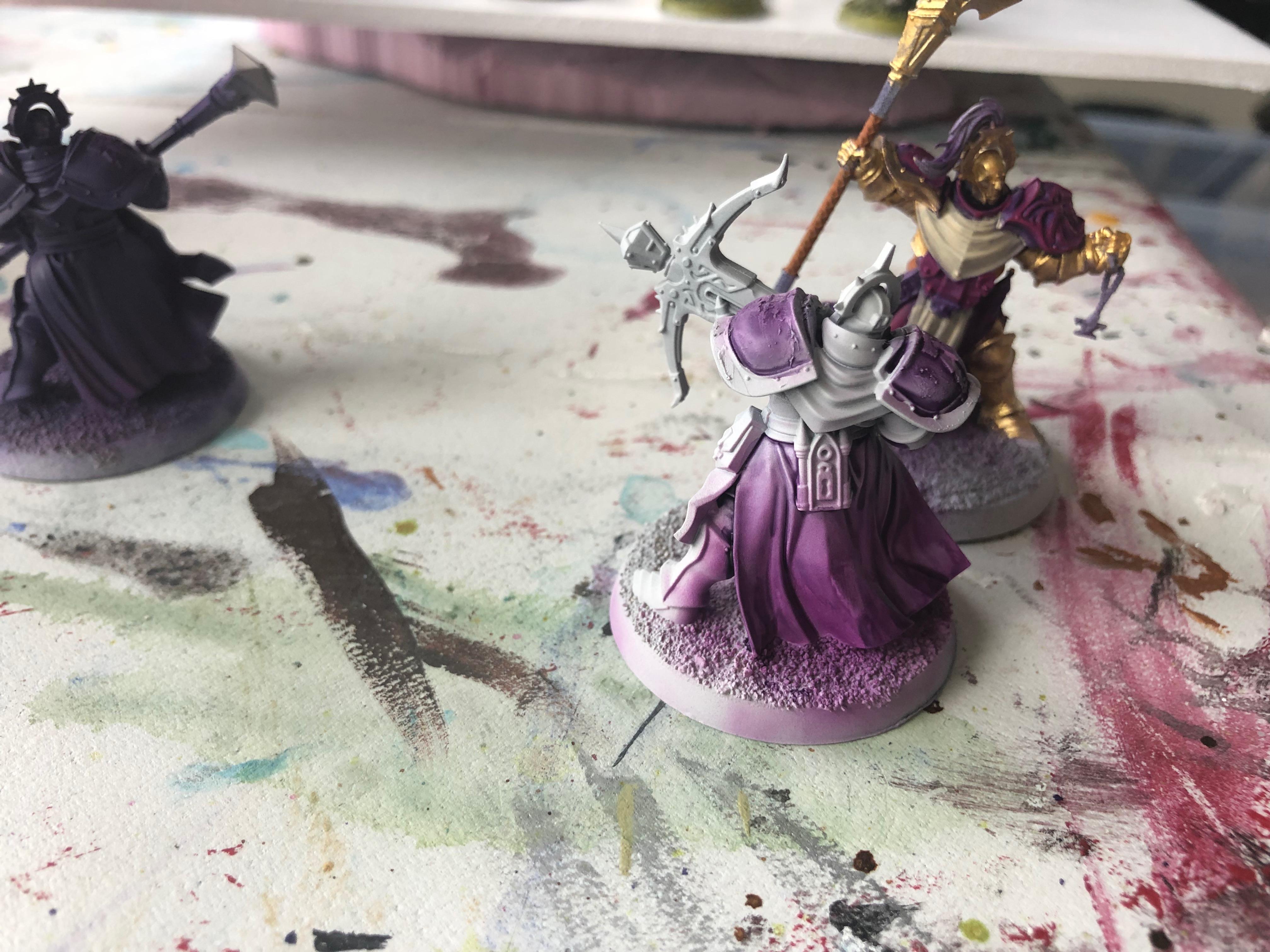 First attempt blend under coat w/ purple wash over