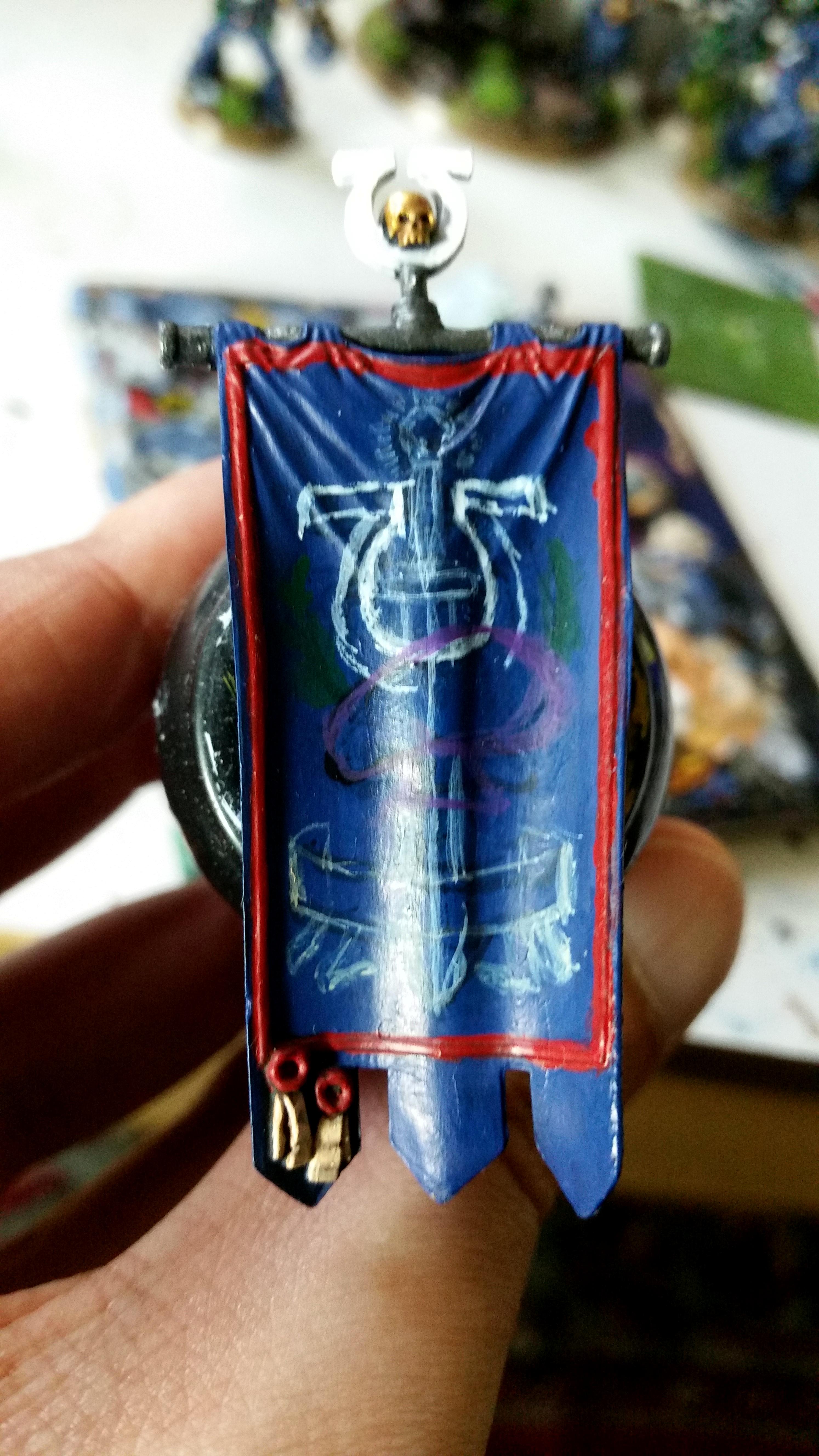 Ancient, Space Marines, Standard Bearer, Ultramarines