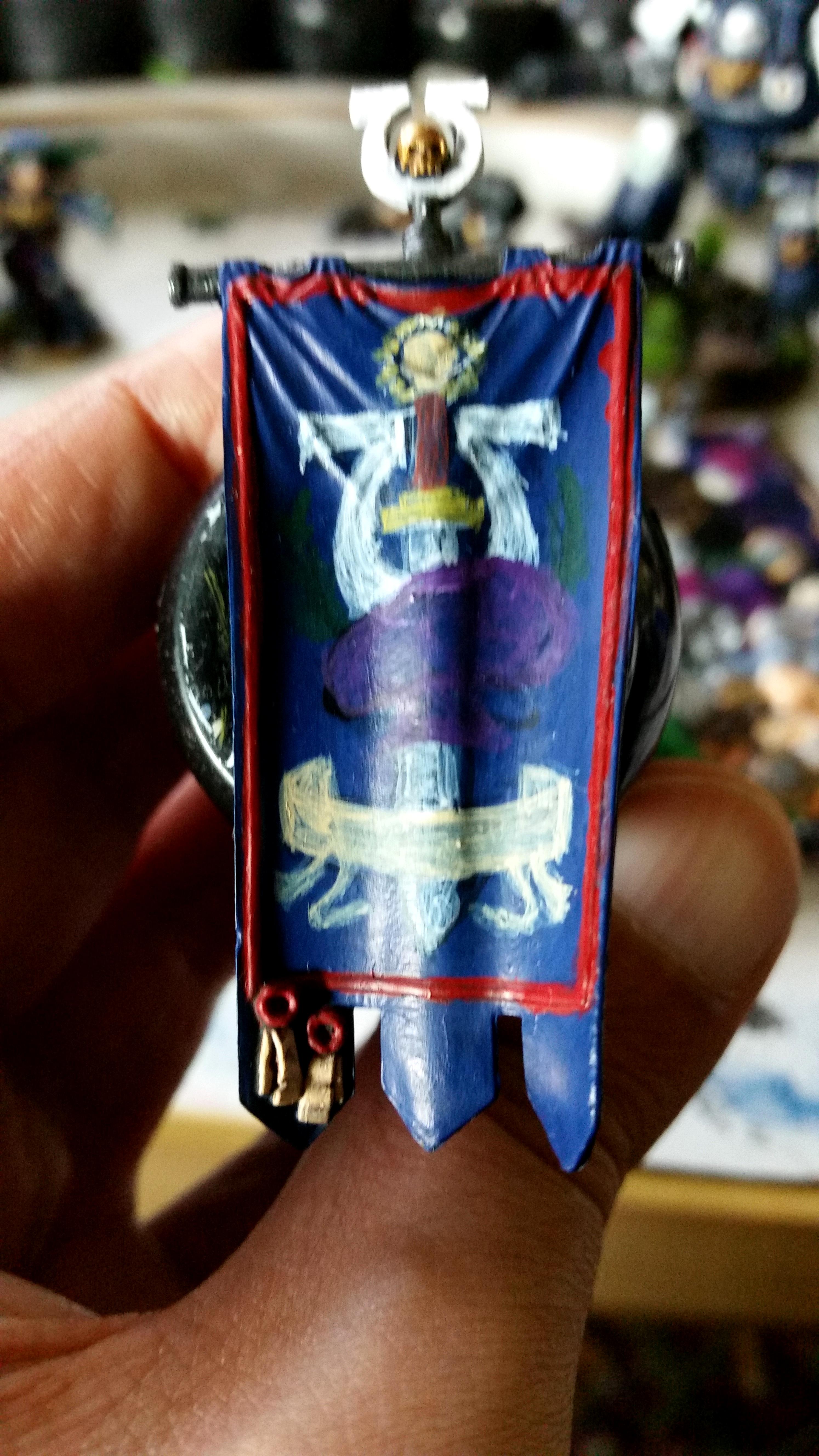 Ancient, Space Marines, Standard Bearer, Ultramarines