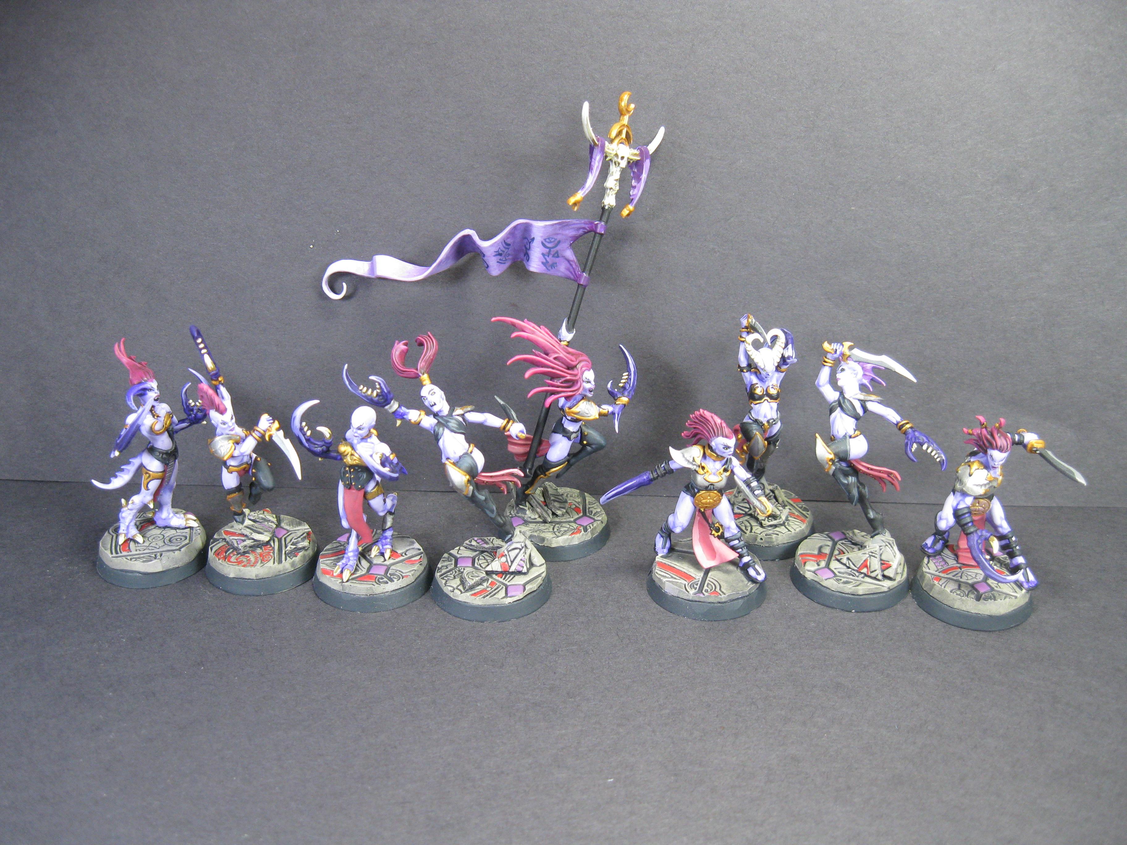 Age Or Sigmar, Carrero Arts, Chaos 40k, Daemonettes Of Slaanesh, Daemons Of Chaos, Daemons Of Slaanesh, Hedonites Of Slaanesh, Painted Miniatures, Painted Warhammer, Slaanesh, Warhammer 40,000, Warhammer Aos, Warhammer Chaos, Warhammer Fantasy