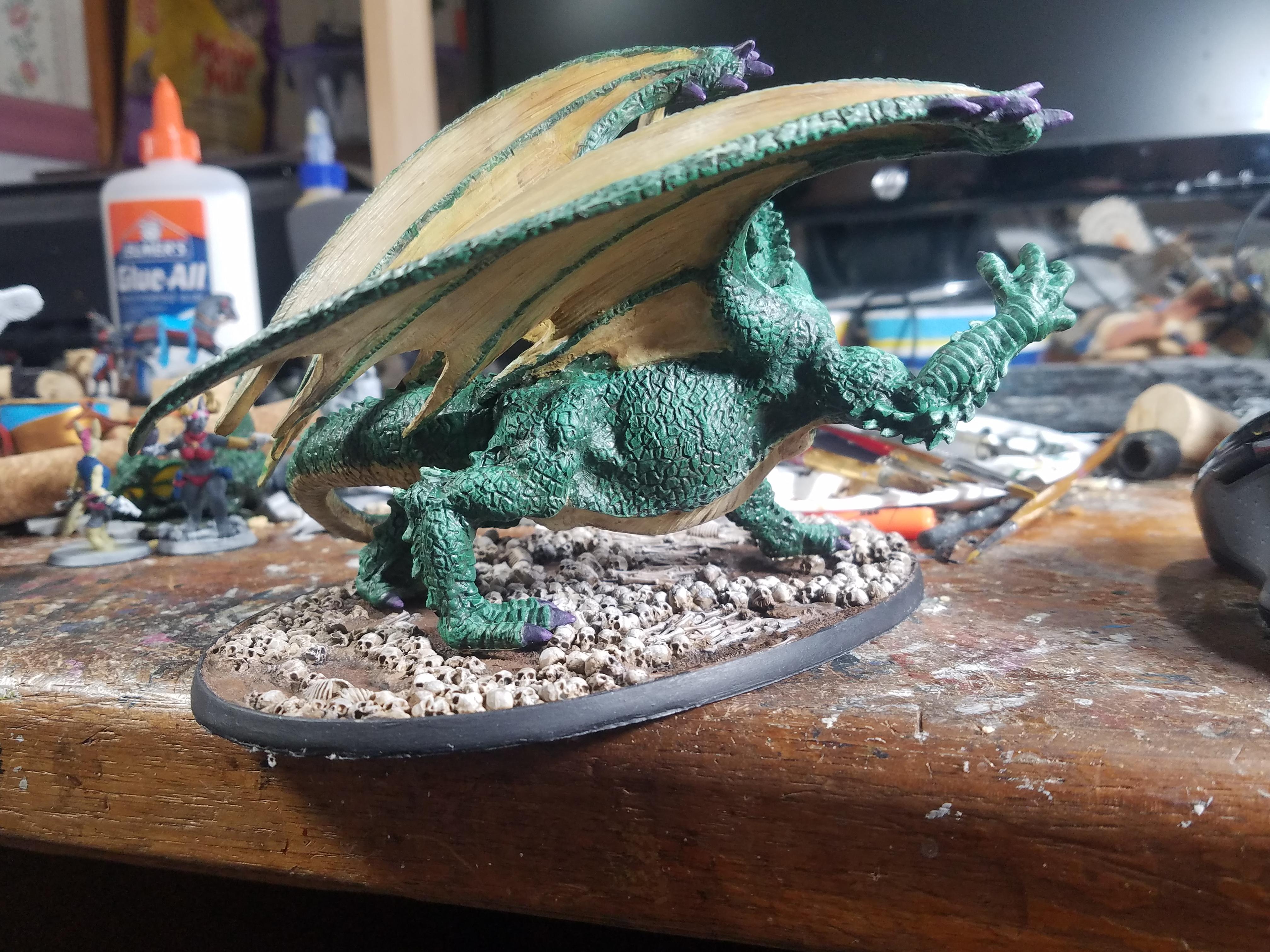 Dakka Painting Challenge 2019, Deep Cuts, Dragon, Dungeons And Dragons, Green Dragon, Pathfinders