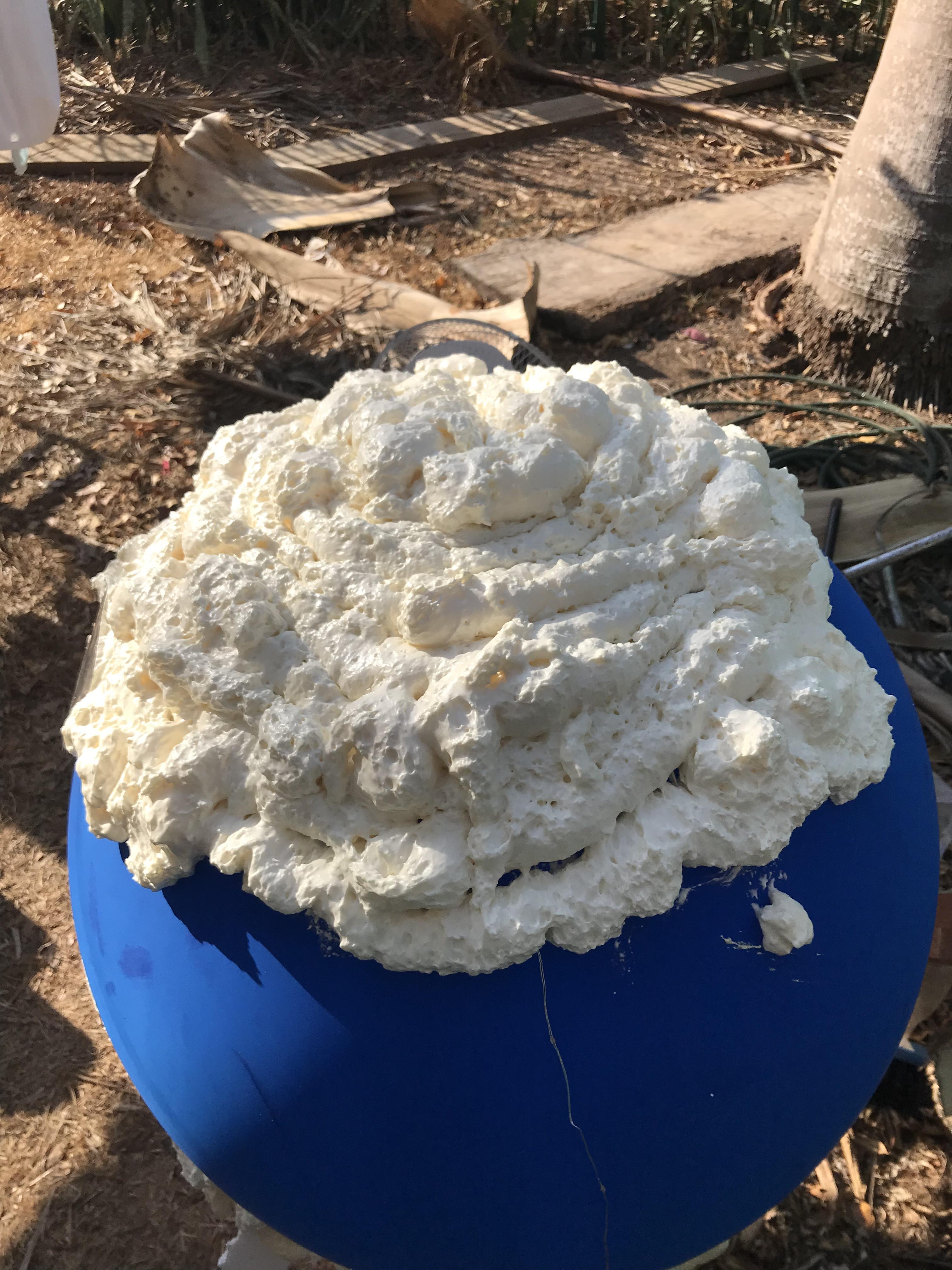 Foam on a balloon