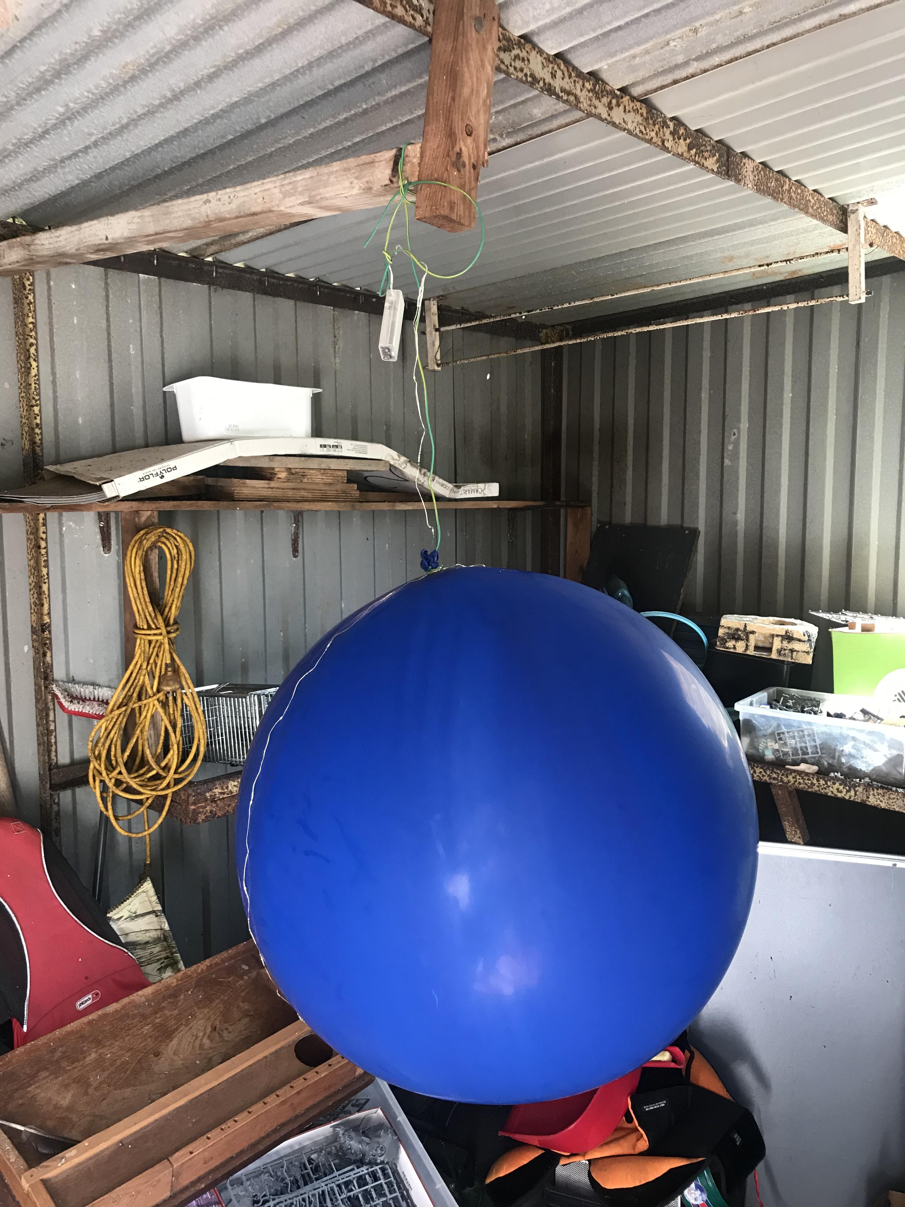 A big blue balloon