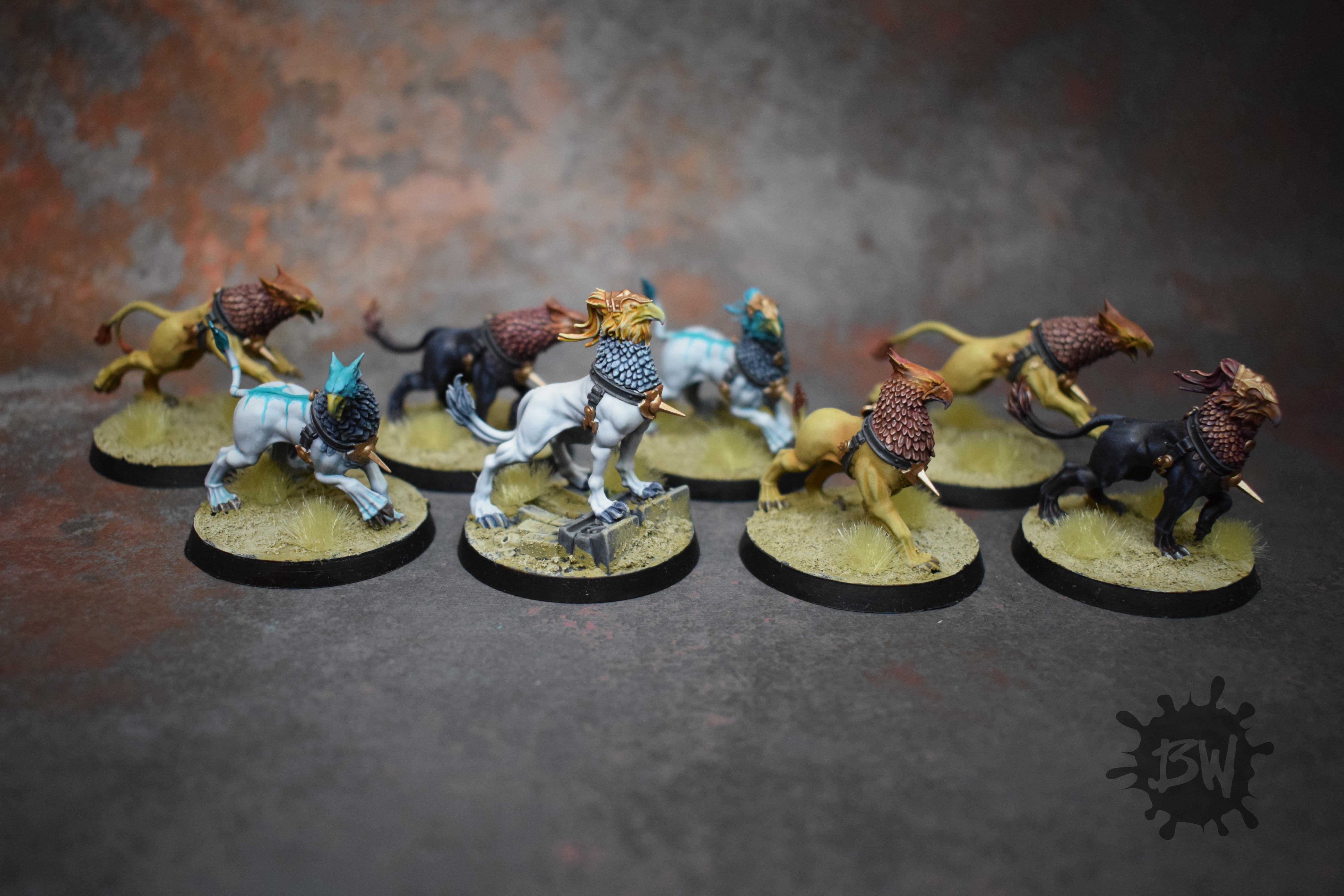 Age Of Sigmar, Bw, Gryph-hounds, Order, Stormcast, Warhammer Fantasy