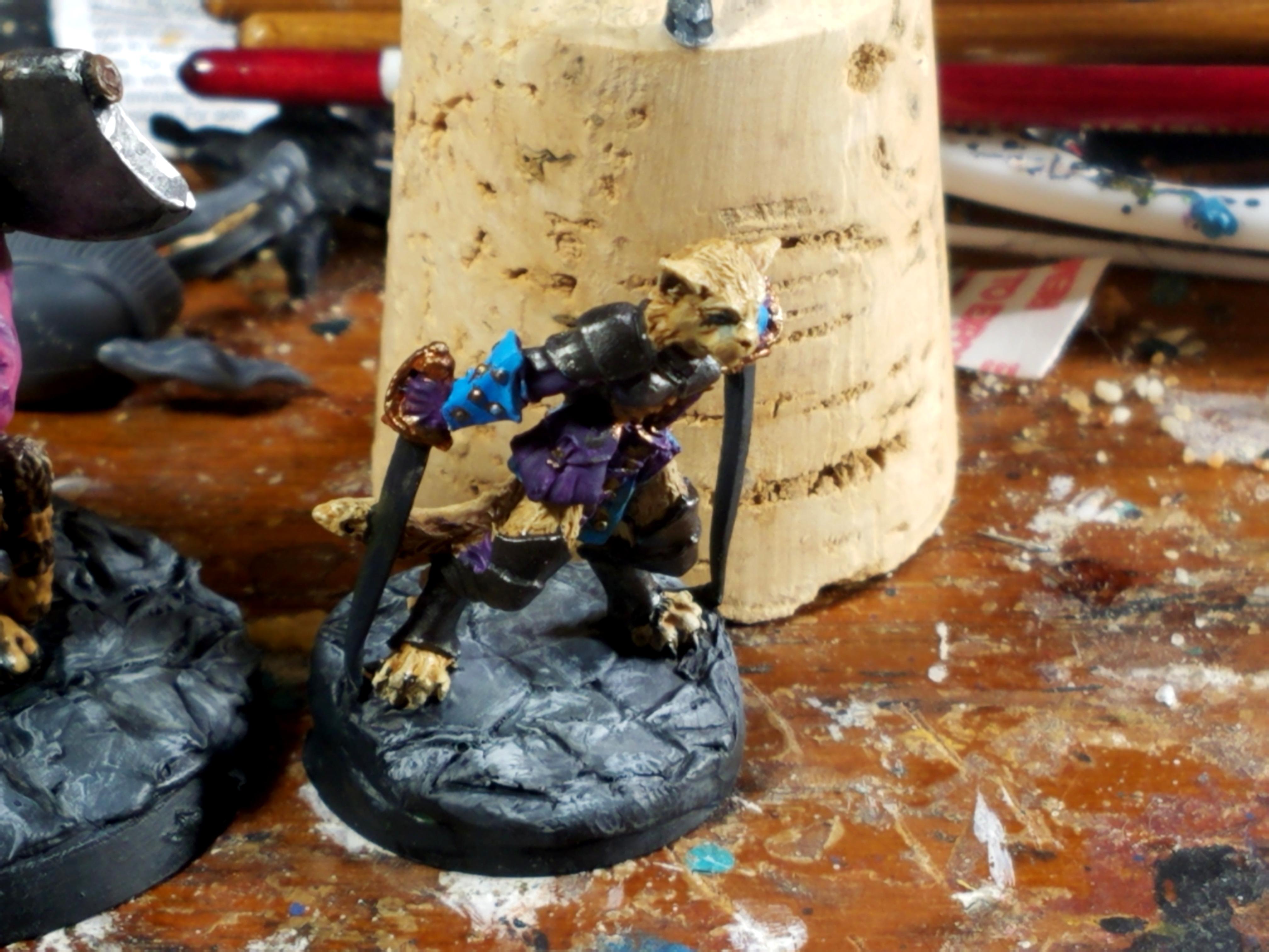 Animal Adventurers, Anthro, Cat, Cat Man, Cat Men, Dual Weilding, Reaper Miniatures, Tabaxi