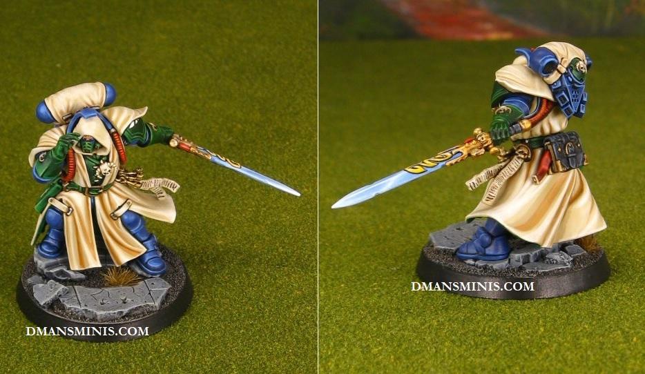 Dark Angels Primaris Space Marine Librarian in Phobos Armor
