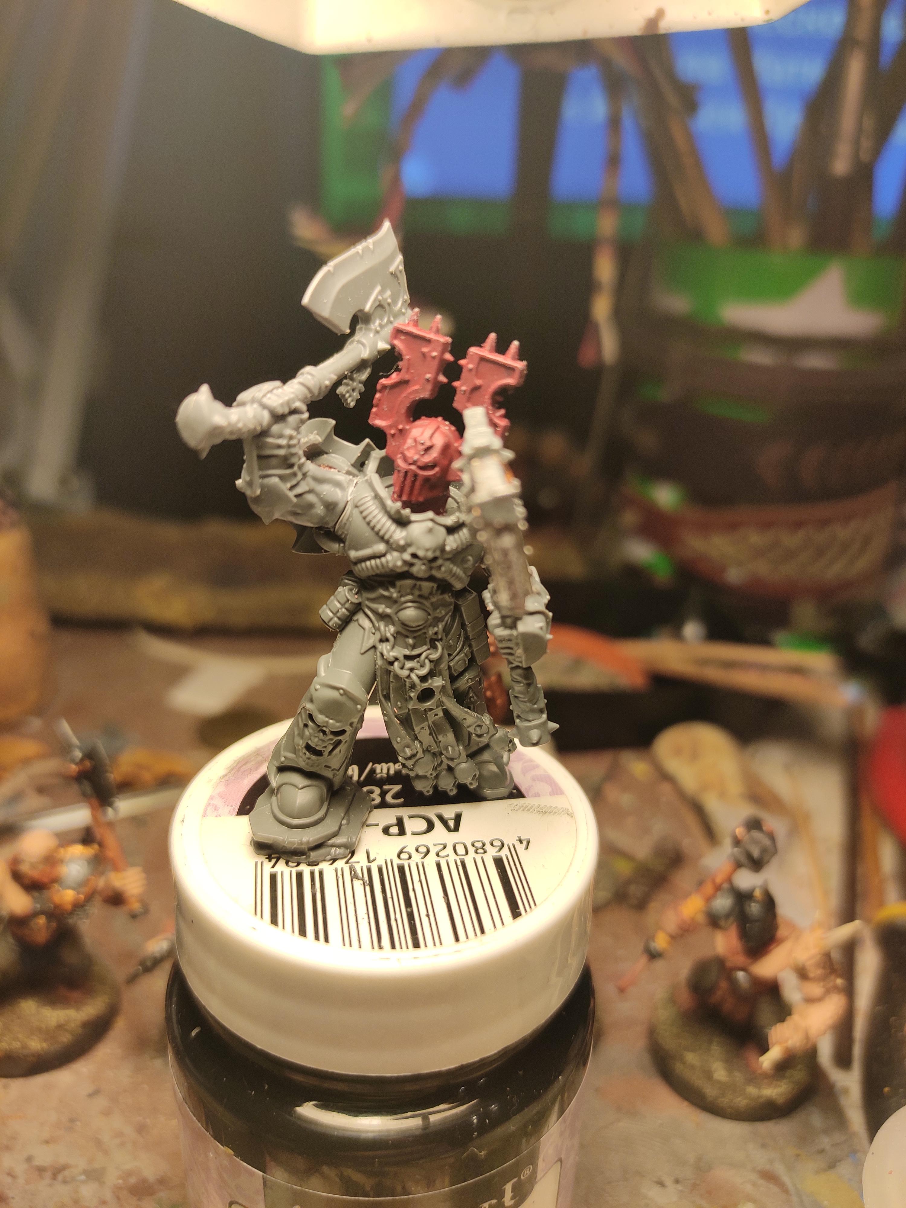 Aspiring Champion, Axe, Berserk, Berserkers, Berzerk, Chainaxe, Chaos, Chaos Space Marines, Conversion, Goreaxe, Heresy, Heretic Astartes, Infantry, Khorne, Kitbash, Regiment, Shadowspear, Traitor Legions, Warhammer 40,000, Work In Progress, World Eaters