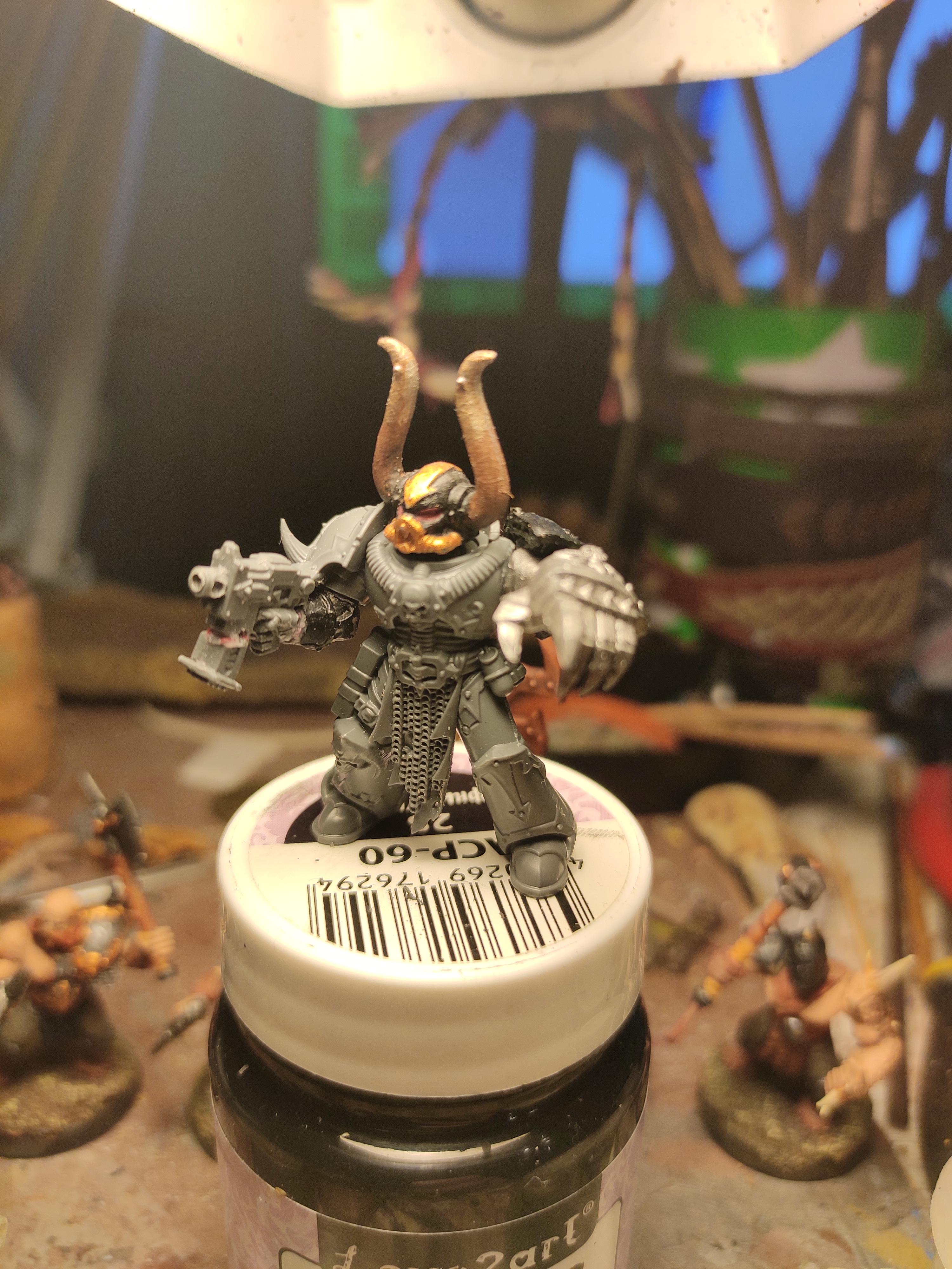 Blurred Photo, Boltpistol, Chaos, Chaos Space Marines, Conversion, Heresy, Heretic Astartes, Infantry, Kitbash, Power Fist, Regiment, Shadowspear, Traitor Legions, Warhammer 40,000, Work In Progress