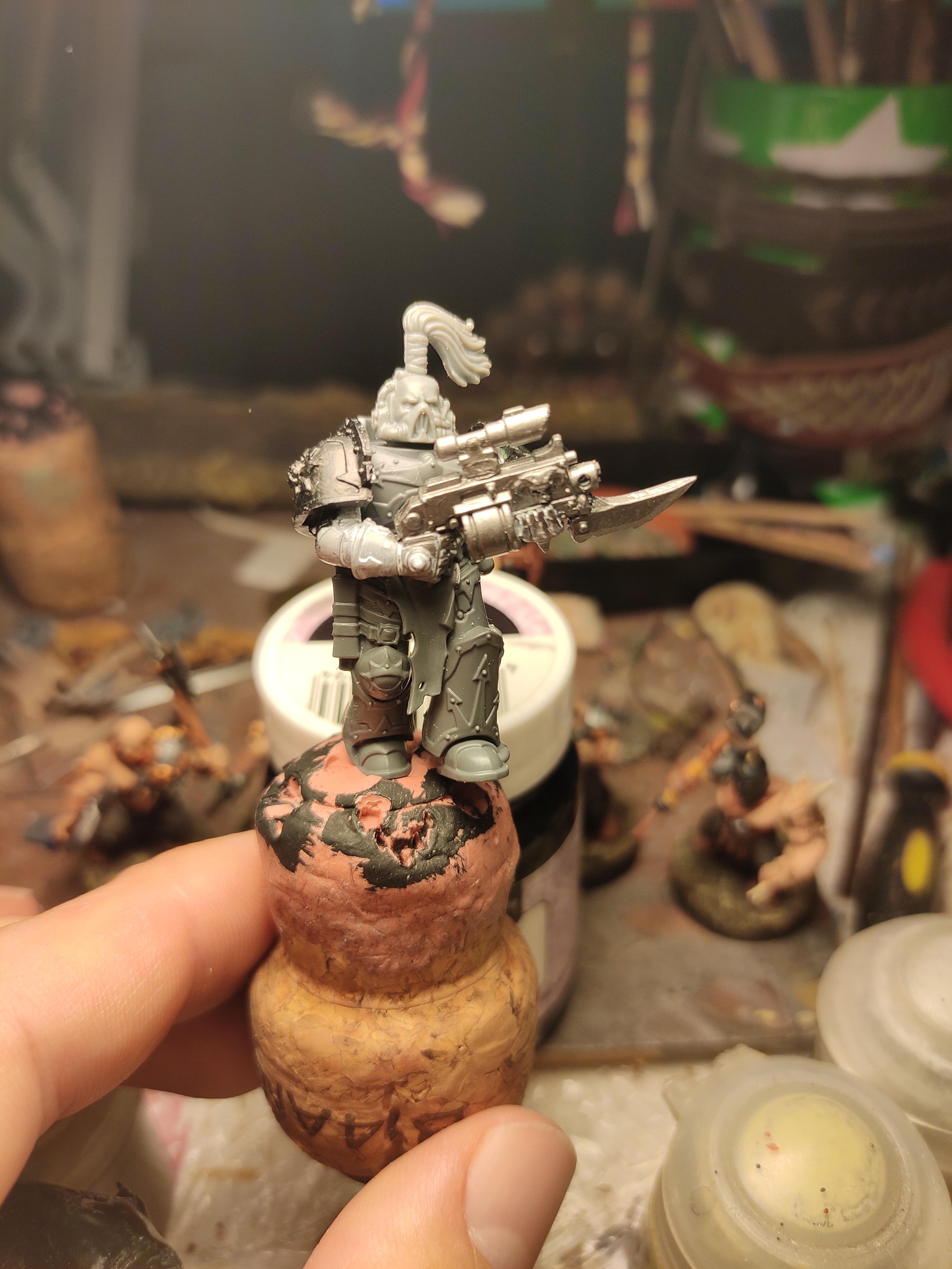 Bayonet, Bolter, Chaos, Chaos Space Marines, Conversion, Heresy, Heretic Astartes, Infantry, Kitbash, Regiment, Scope, Shadowspear, Traitor Legions, Warhammer 40,000, Work In Progress