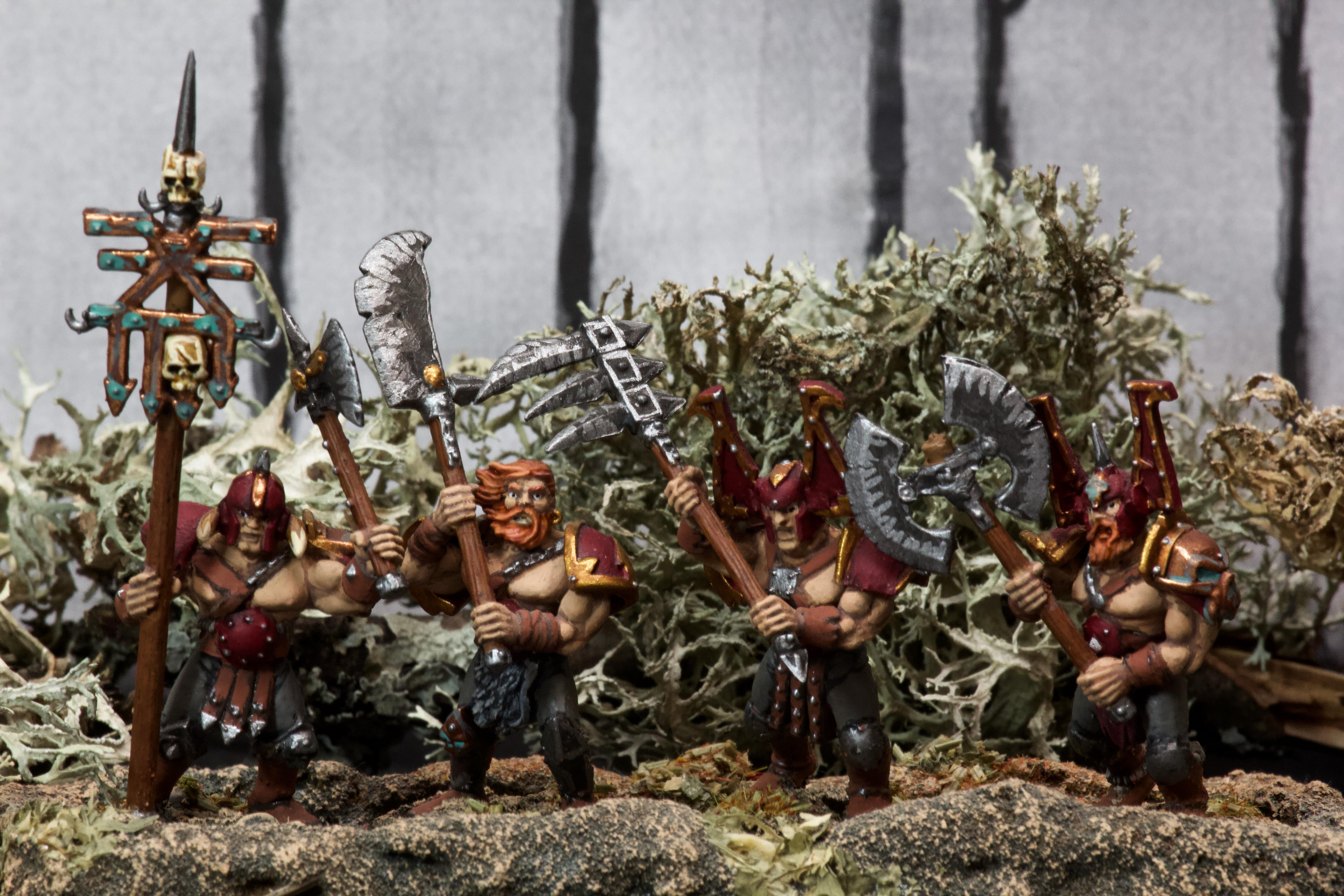 Awesome Photos, Axe, Banner, Beard, Berserkers, Blood For The Blood God, By Andrey Mishuta, Chaos, Conversion, Glaive, Great Weapon, Khorne, M.a.k., Marauders, Regiment, Skulls For Skull Throne, Slaves To Darkness, War Scythe, Warhammer Fantasy