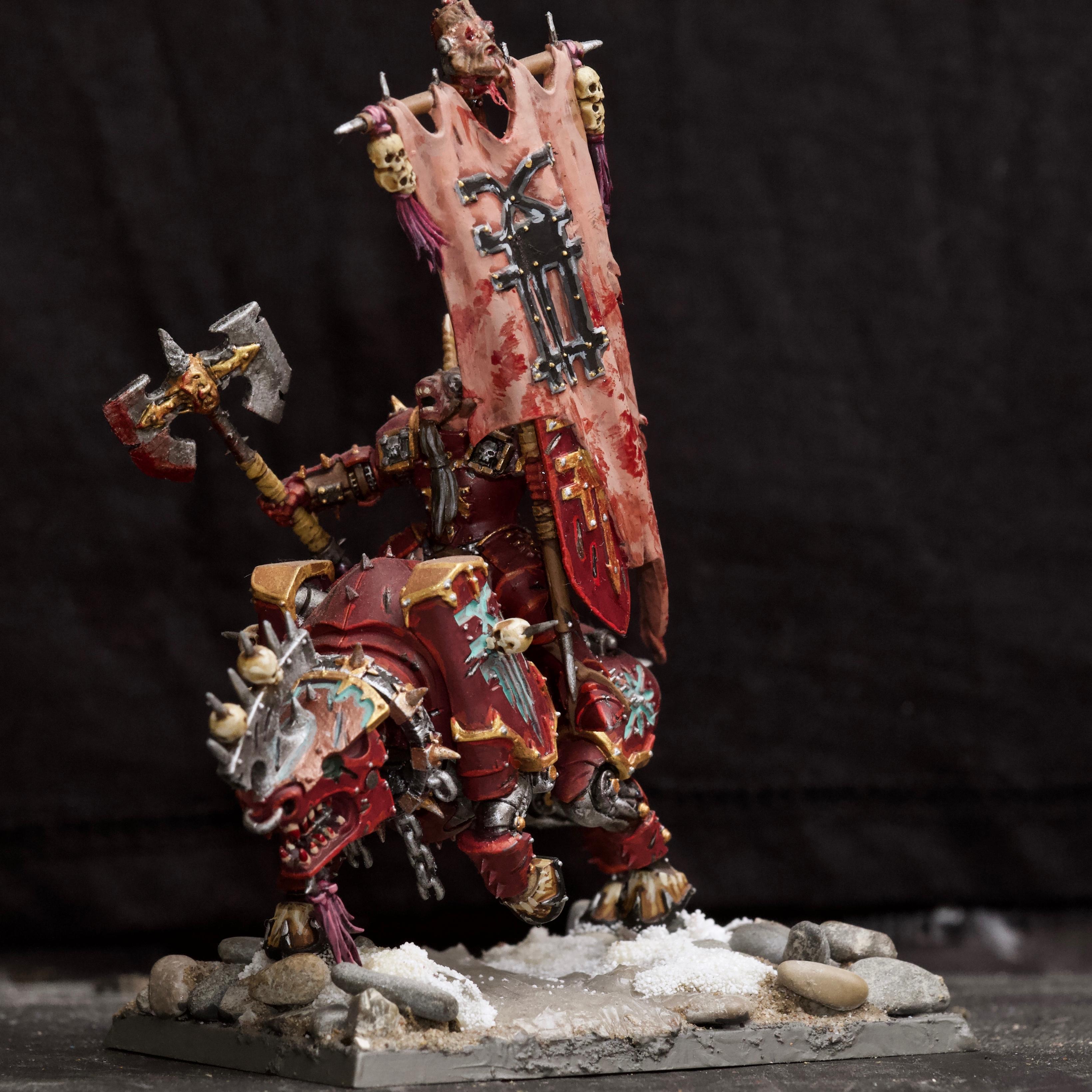Age Of Sigmar, Awesome Photos, Axe, Banner, Berserk, Berserkers, Berzerk, Blood, Blood For The Blood God, By Andrey Mishuta, Chaos, Conversion, Juggernaut, Khorne, Khorne Bloodbound, M.a.k., Rider, Skullcrushers, Skulls For Skull Throne, Trophy, Warhammer Fantasy
