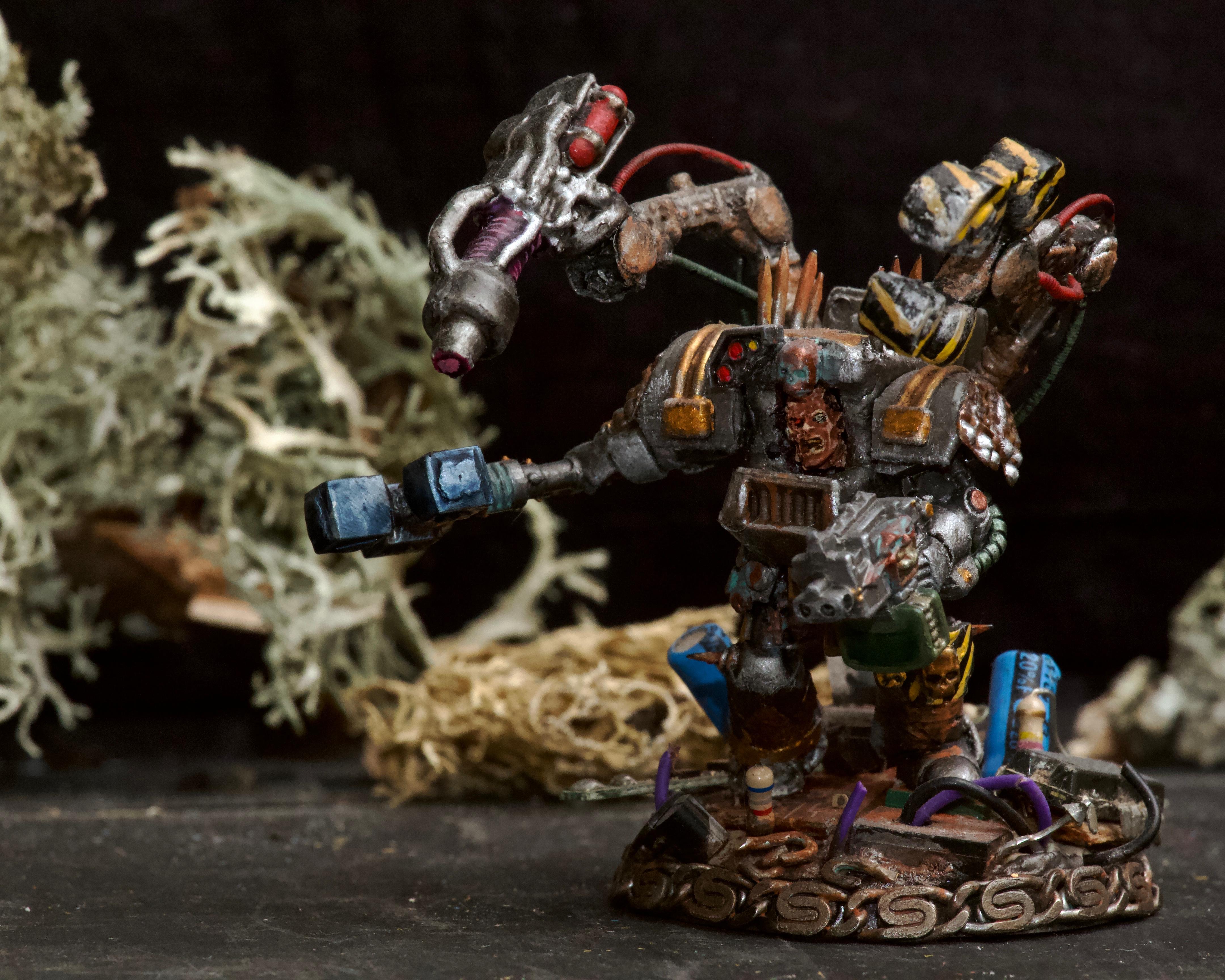 Awesome Photos, By Andrey Mishuta, Chaos, Chaos Space Marines, Conversion, Hazard Stripe, Heretic Astartes, Iron Warriors, Kitbash, M.a.k., Power Fist, Scratch Build, Servo Arm, Stormbolter, Terminator Armor, Thunder Hammer, Warhammer 40,000, Warsmith