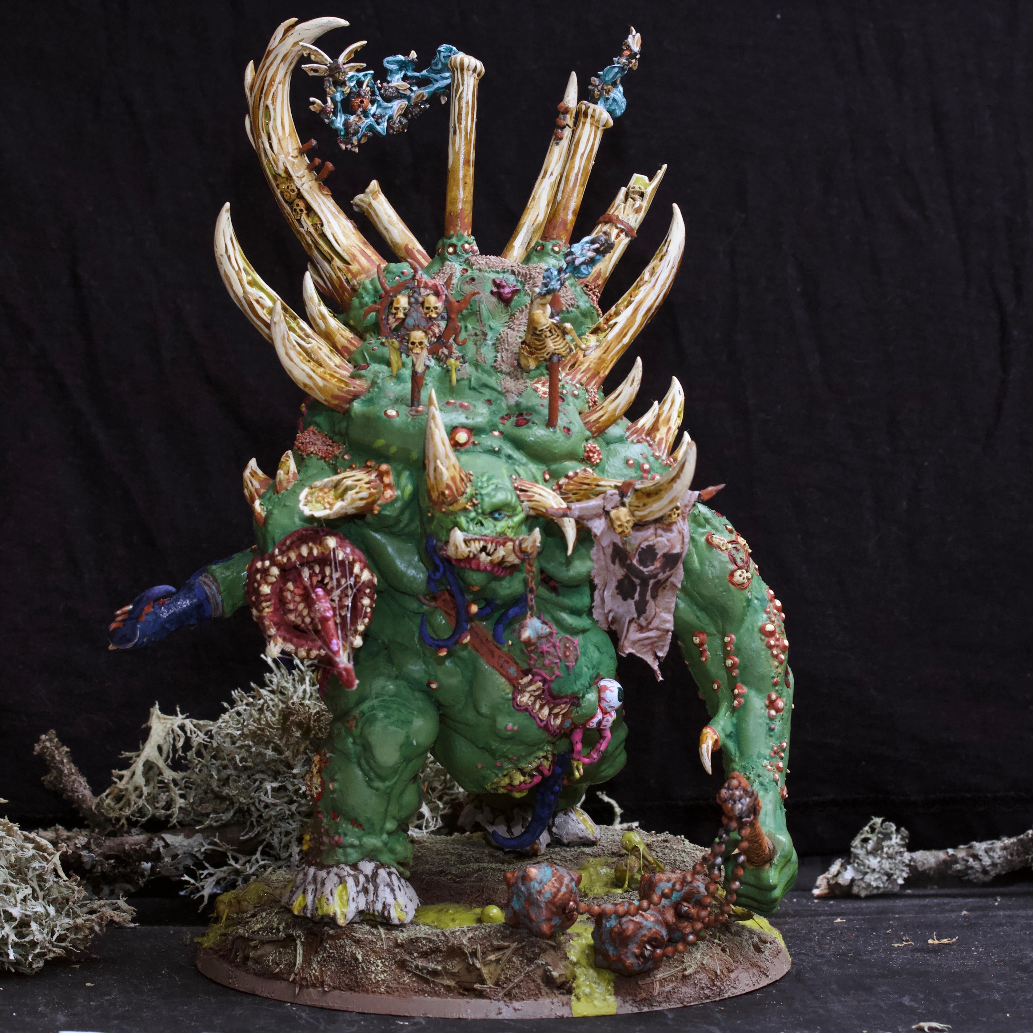 Age Of Sigmar, Awesome Photos, Banner, Blight, Boils, Buboes, By Andrey Mishuta, Chaos, Conversion, Decay, Destroyer Hive, Eyes, Flail, Flies, Ghurek Glott, Glottkin, Horned, M.a.k., Maw, Mutant, Nurgle, Plague, Rot, Saliva, Spoilage, Tentacle, Warhammer Fantasy