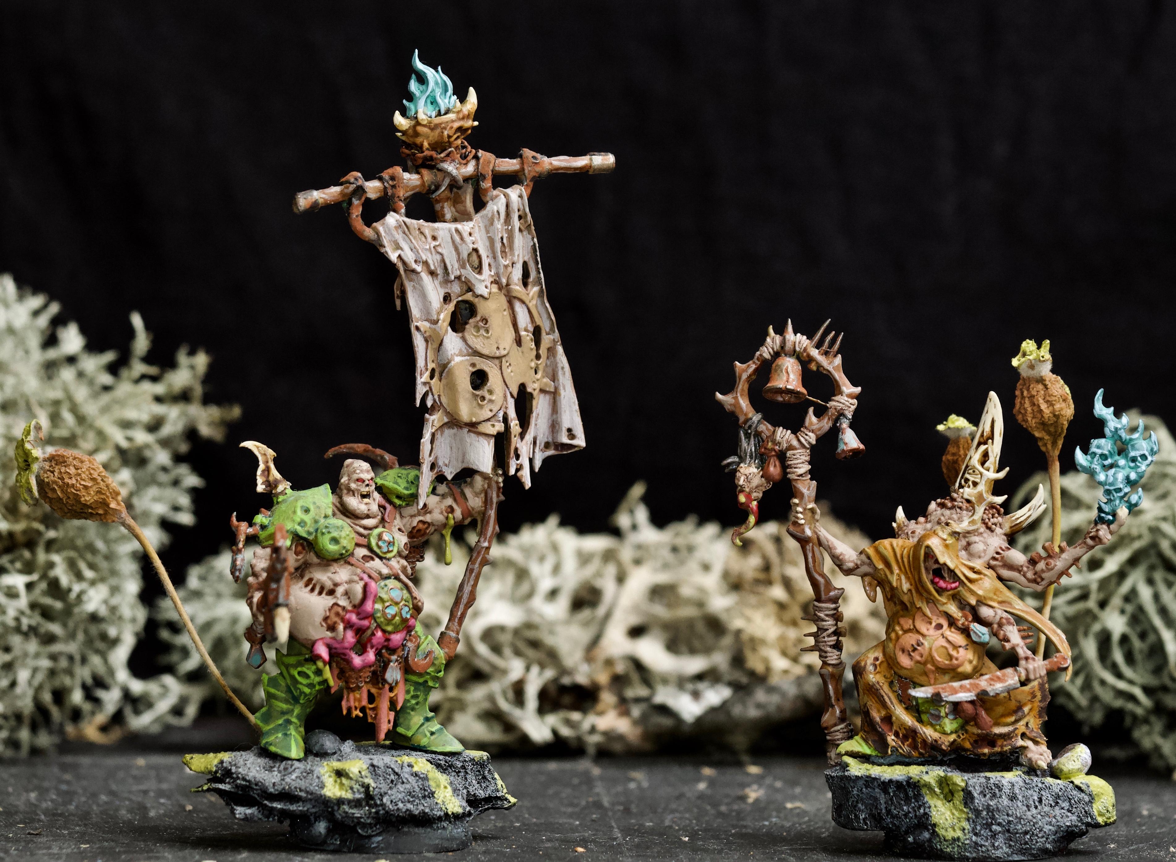 Age Of Sigmar, Axe, Banner, Blight, Boils, Brothers, Buboes, By Andrey Mishuta, Chaos, Conversion, Decay, Ethrac Glott, Glottkin, Lord, M.a.k., Nurgle, Otto Glott, Plague, Regiment, Rot, Sorcerer, Spoilage, Warhammer Fantasy