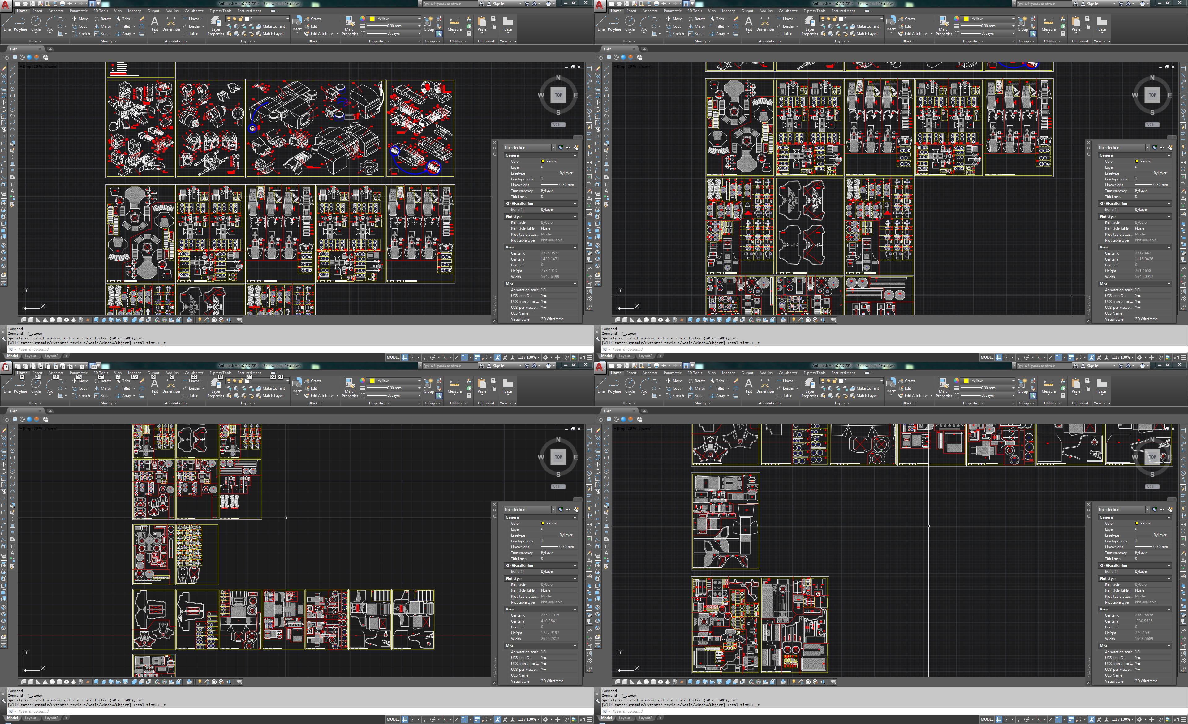 some shots from autocad - templates, instructions