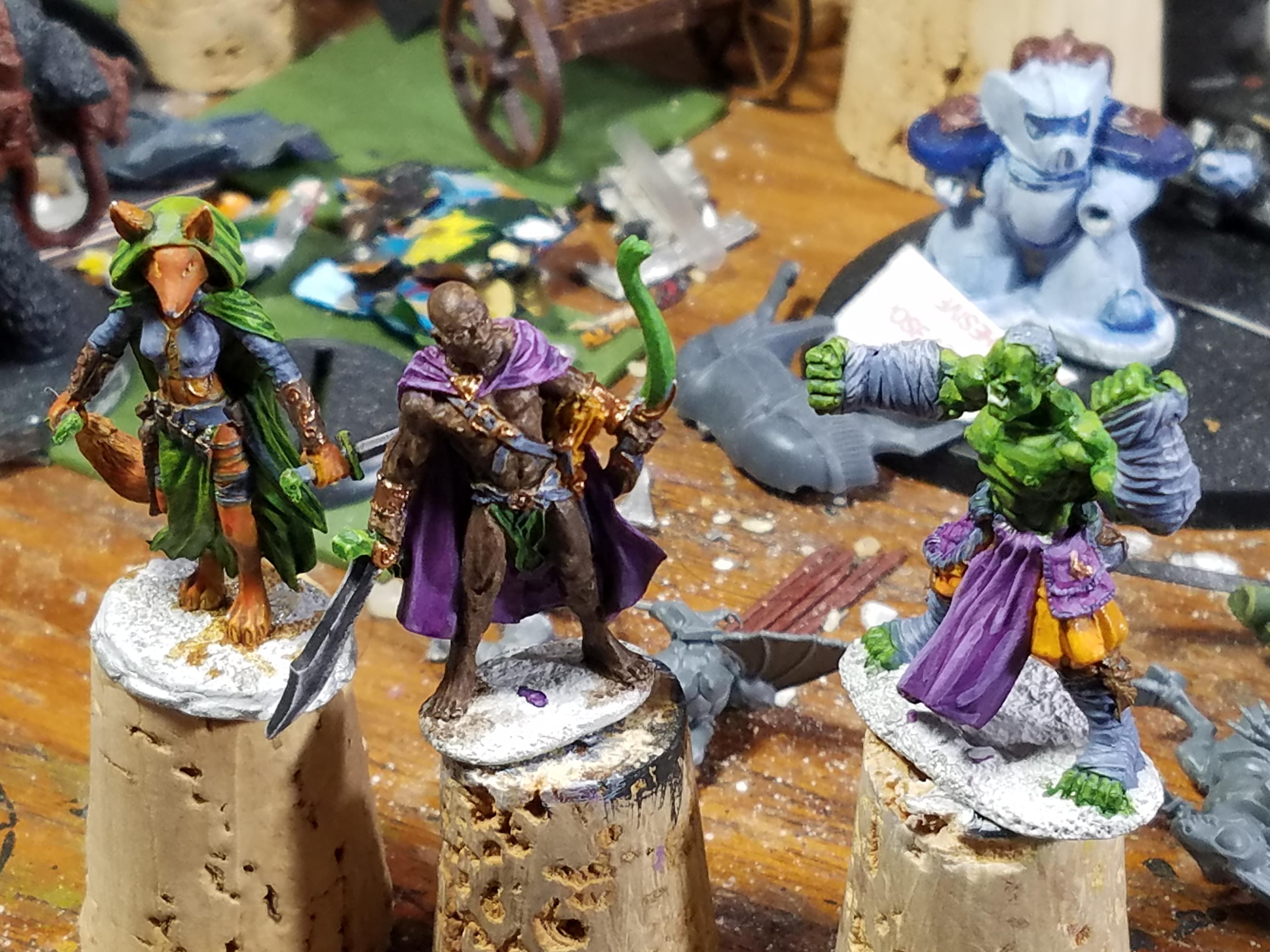 Dark Sword Miniatures, Fox, Foxy Lady, Human, Monk, Orcs, Rangers, Reaper Miniatures, Rogue