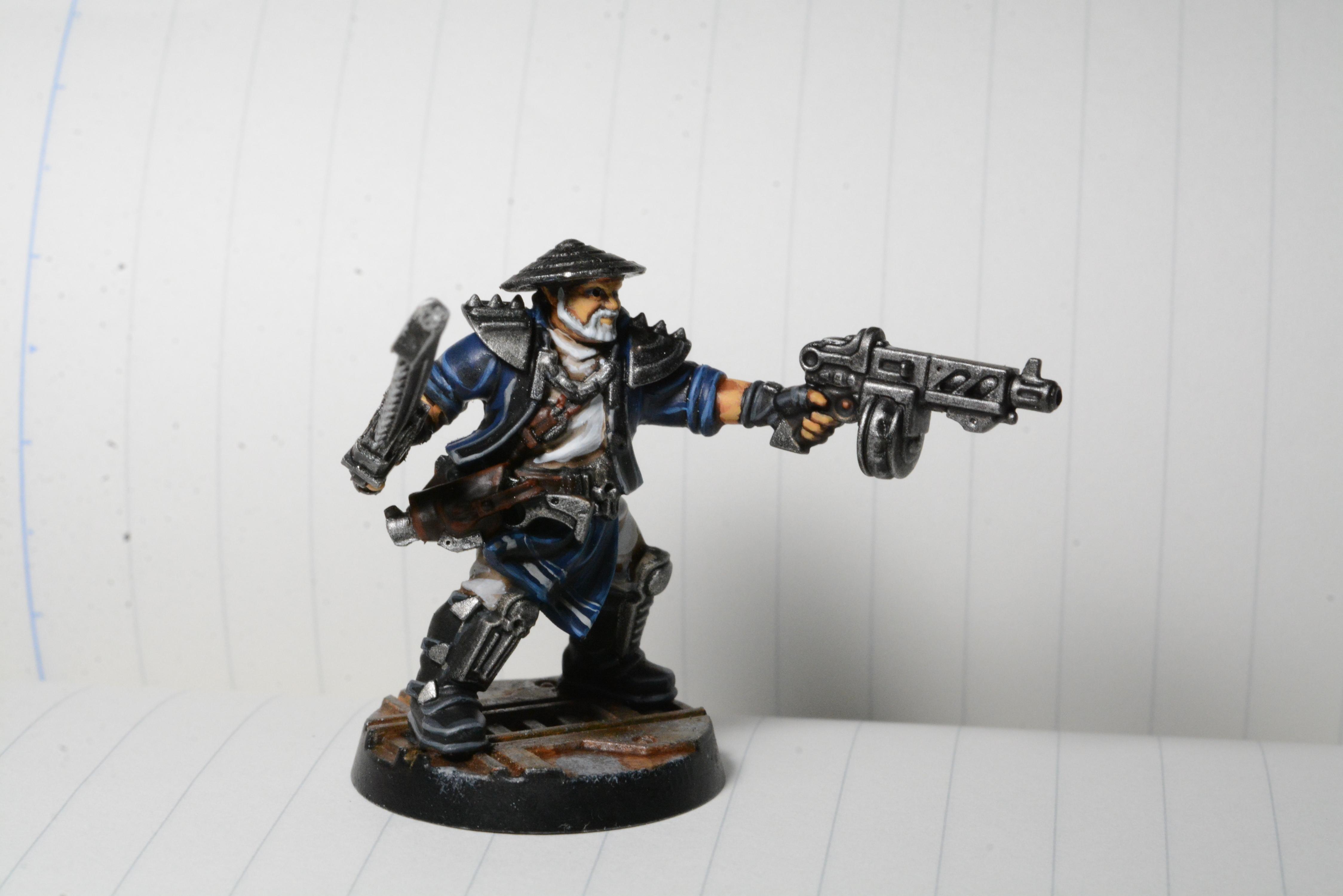 Asia, Asian, Autogun, Chainsword, Civilian, Conversion, Edo, Freehand, Ganger, Hive, Human, Japanese, N17, Necromunda, Orlock, Samurai, Underhive, Urban, Warhammer 40,000