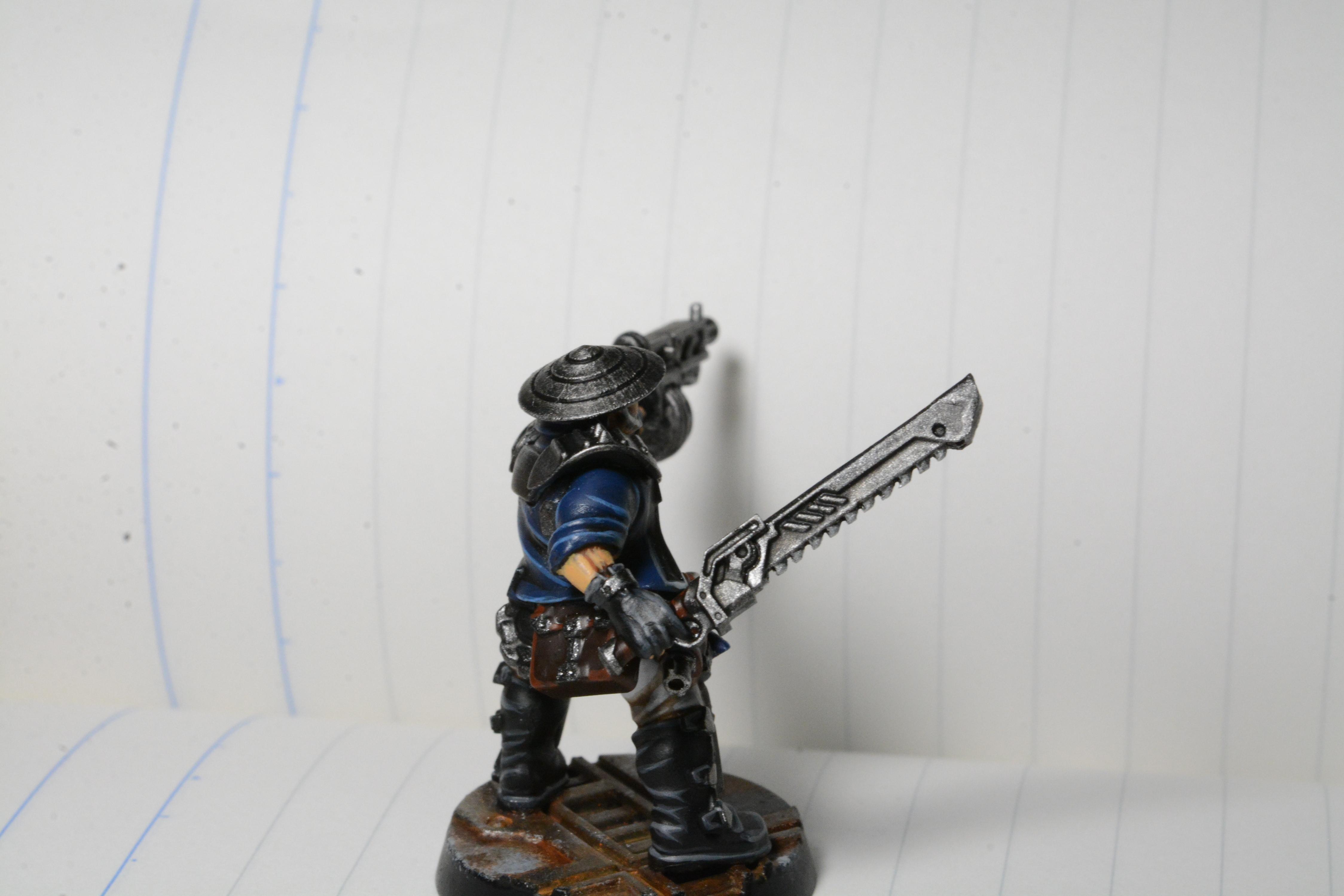 Asia, Asian, Autogun, Chainsword, Civilian, Conversion, Drybrush, Edo, Freehand, Ganger, Hive, Human, Japanese, N17, Necromunda, Orlock, Samurai, Underhive, Urban, Warhammer 40,000