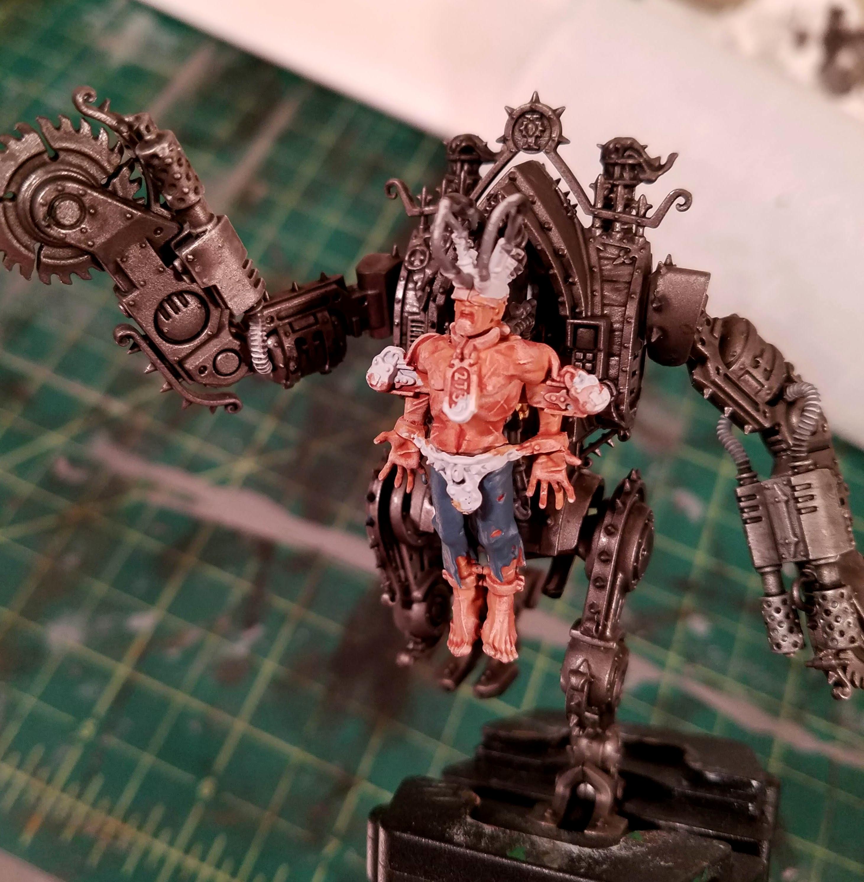 Just the pre-assembly painting on the Penitent Engine, mostly the flesh and metal shading