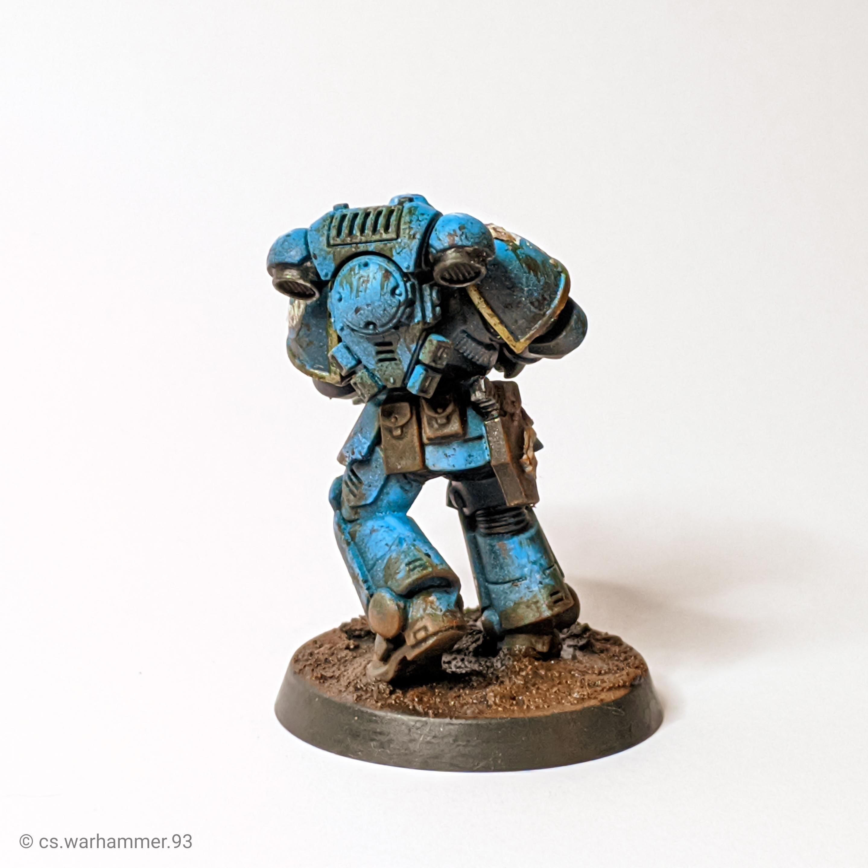 Airbrush, Blue, Games Workshop, Grimdark, Intercessors, Mud, Object Source Lighting, Primaris, Space Marines, Swamp, Thousand Sons Blue, Ultramarines, Warhammer 40,000, Warhammer Fantasy, Weathered