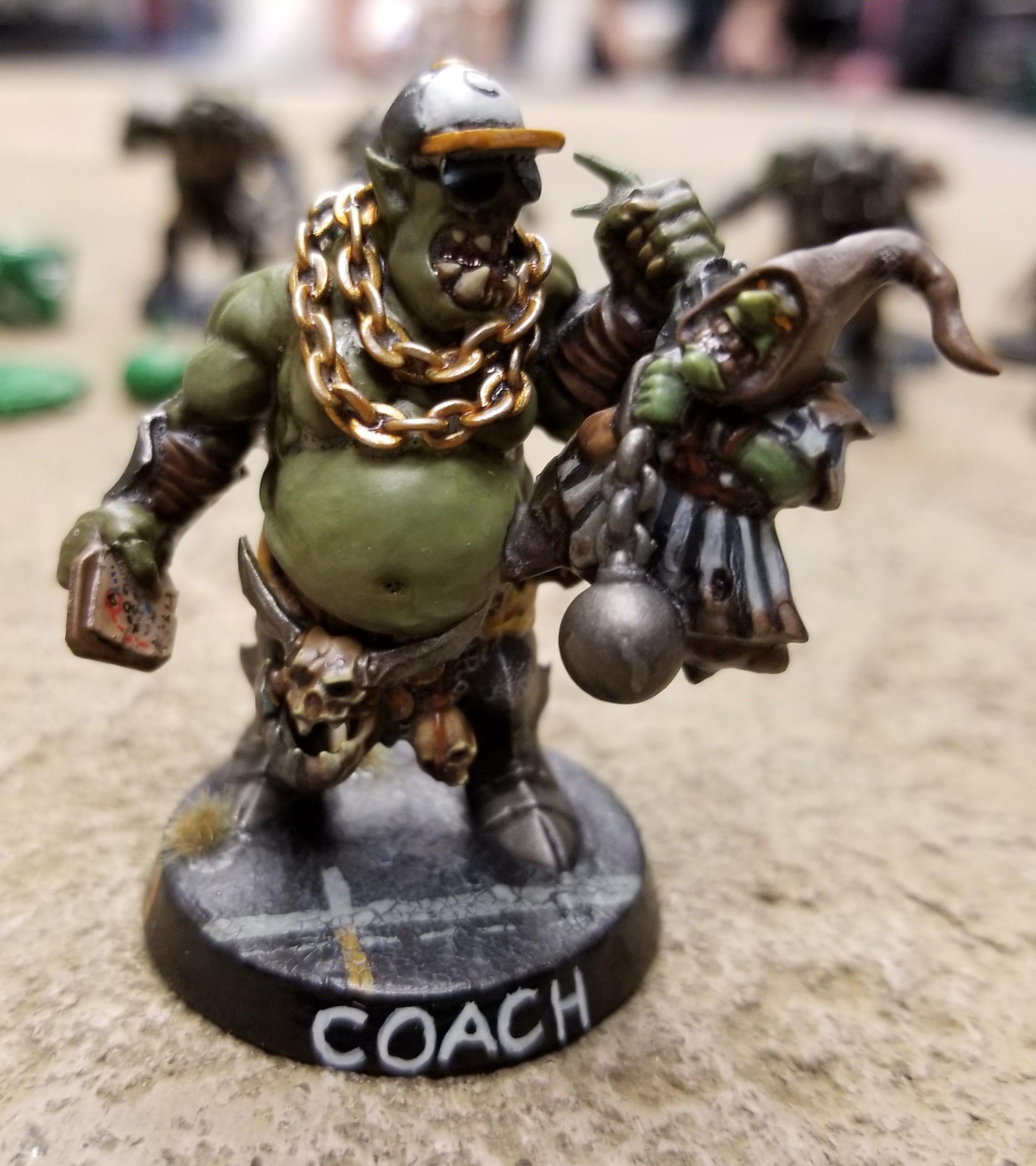 Blood Bowl, Coach, Conversion, Go Steelers, Goblins, Gouged Eyes, Kitbash, Orcs, Orks, Pittsburgh, Referee