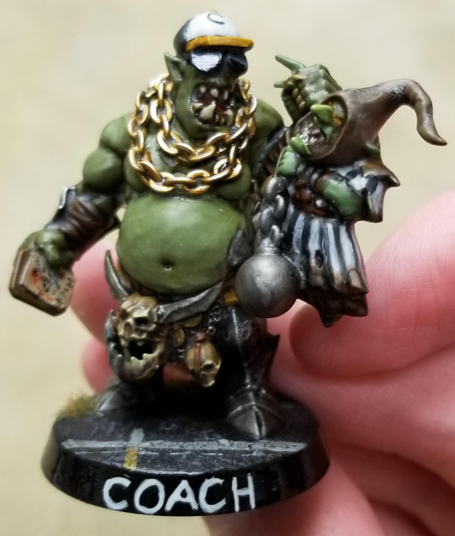 Blood Bowl, Coach, Conversion, Go Steelers, Goblins, Gouged Eyes, Kitbash, Orcs, Orks, Pittsburgh, Referee