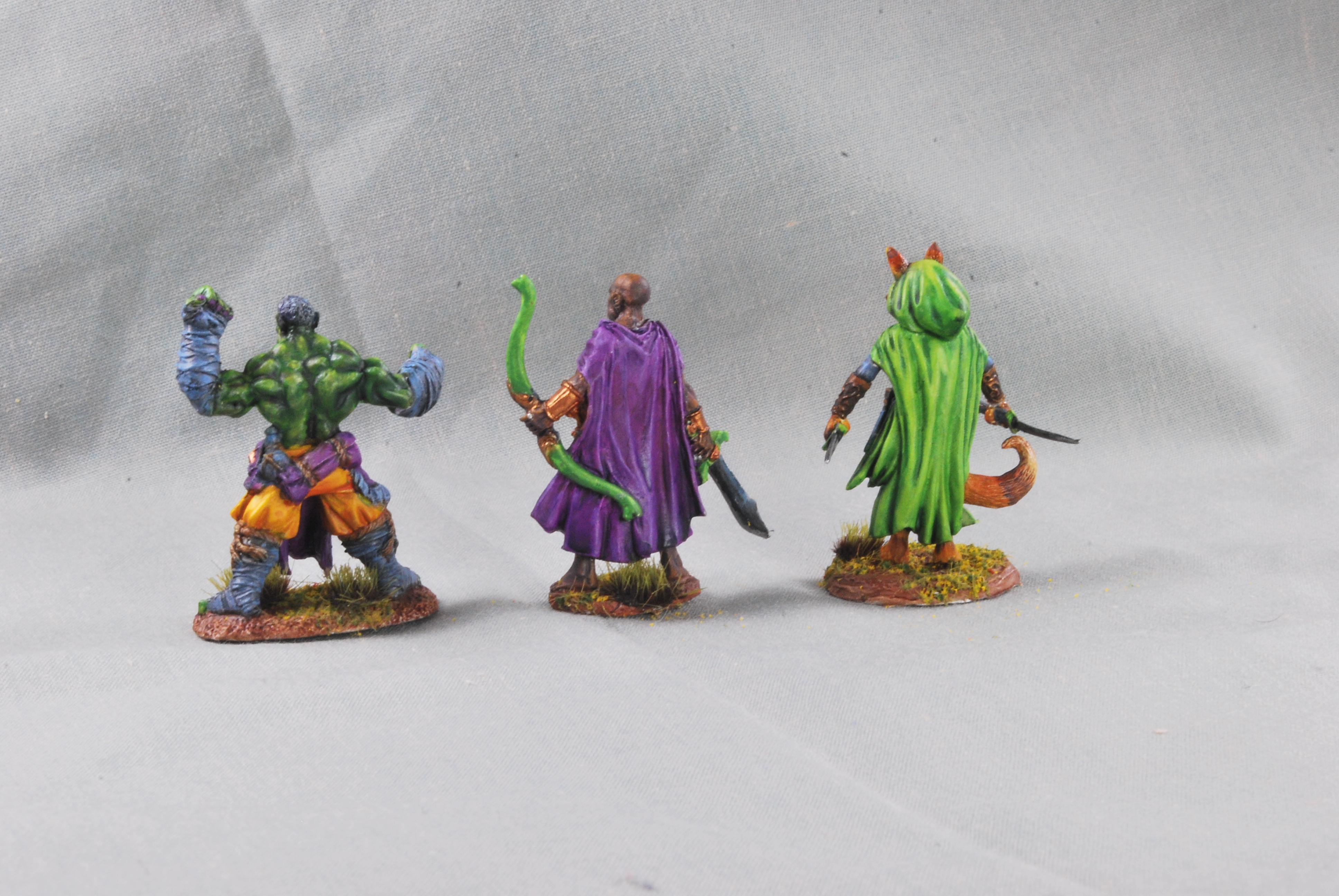 African Skin Tone, Dakka Painting Challenge 2020, Dark Sword Miniatures, Fox Folk, Green Skin Tone, Monk, Orcs, Rangers, Reaper, Rogue, Terrible Fur