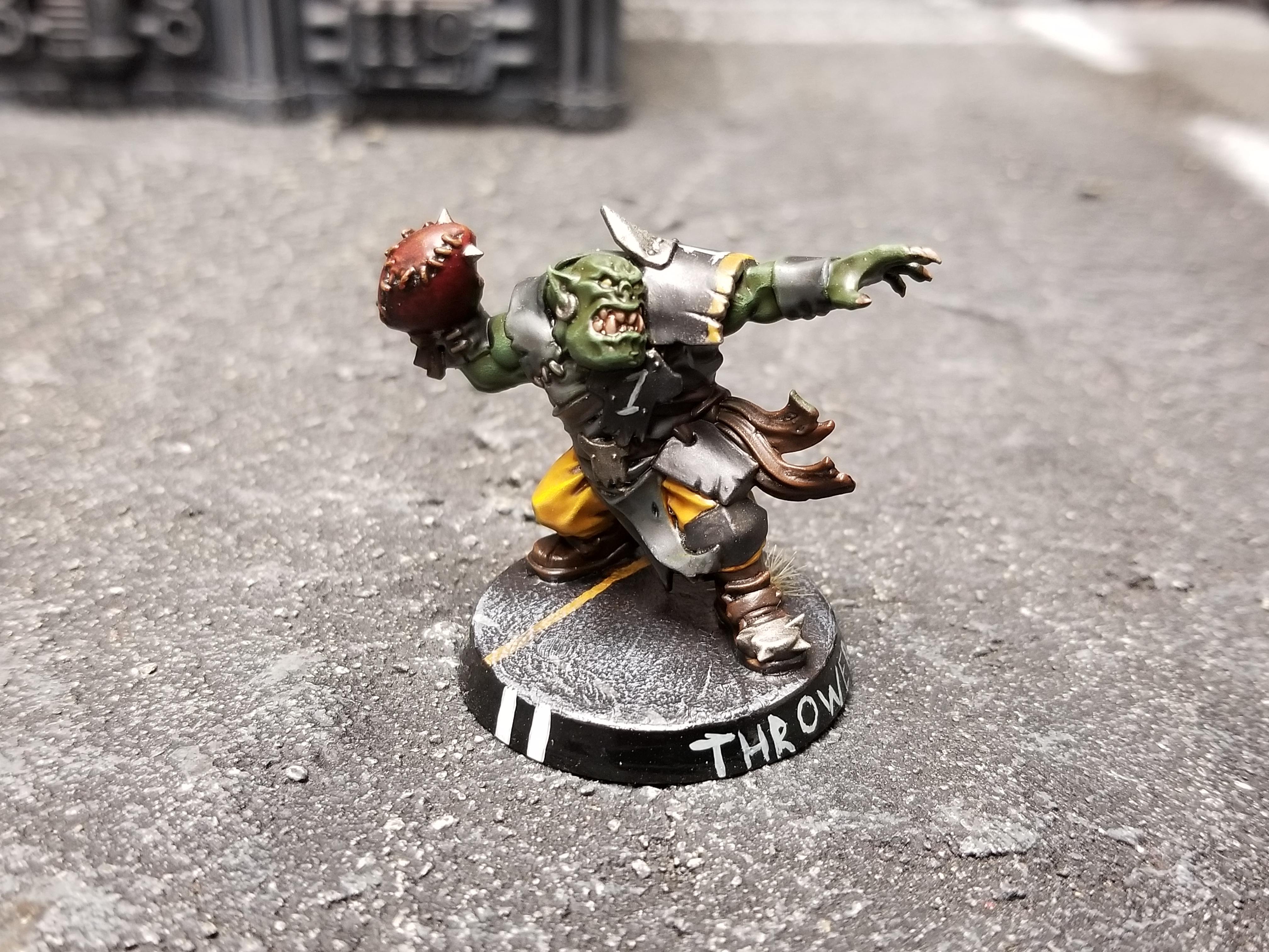 Blood Bowl, Conversion, Go Steelers, Goblins, Gouged Eyes, Kitbash, Orcs, Orks, Pittsburgh, Thrower