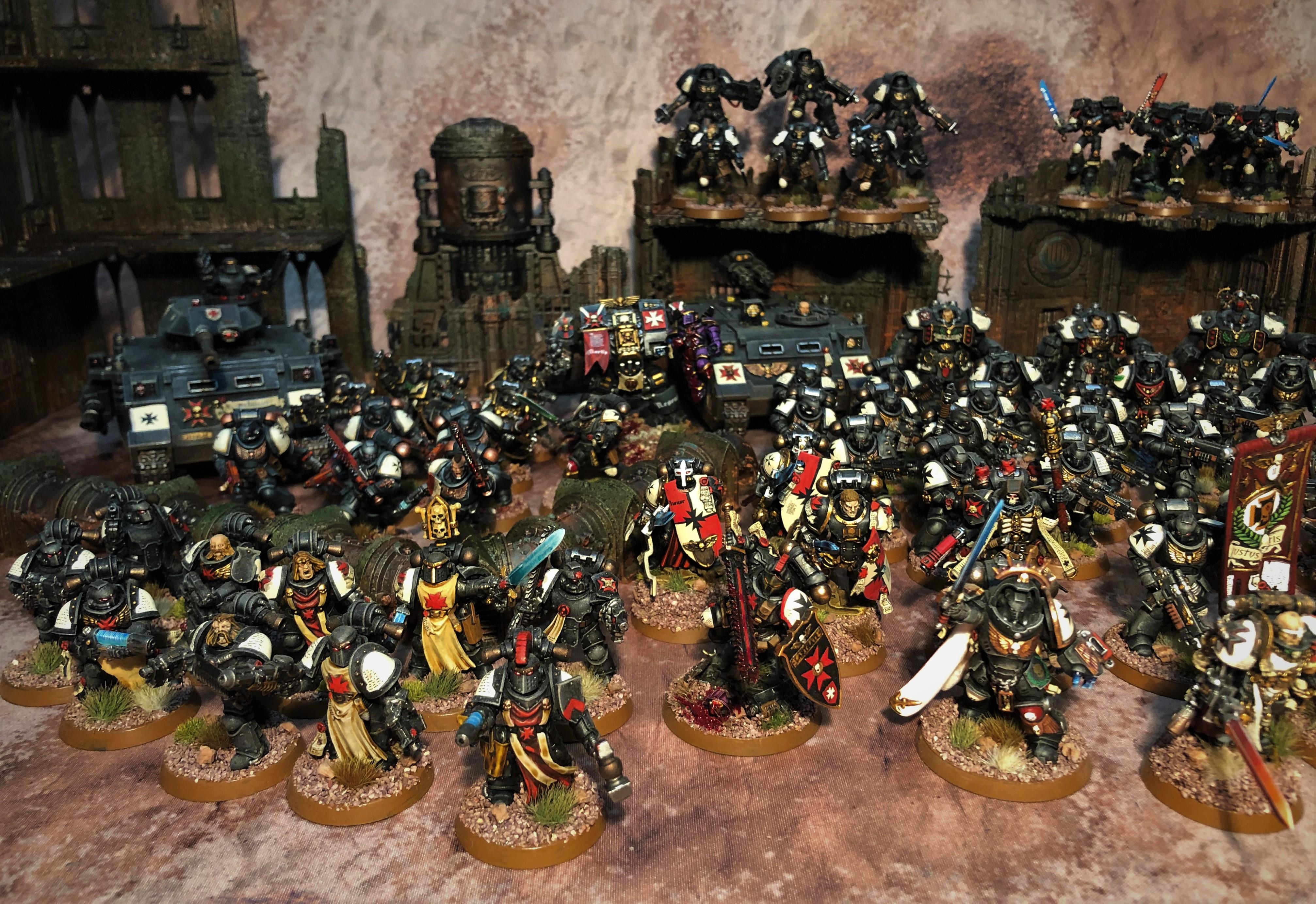 40k Black Templars, Black Templar 40k Crusade, Black Templar Army, Black Templar Crusade, Black Templar Primaris, Bt Army