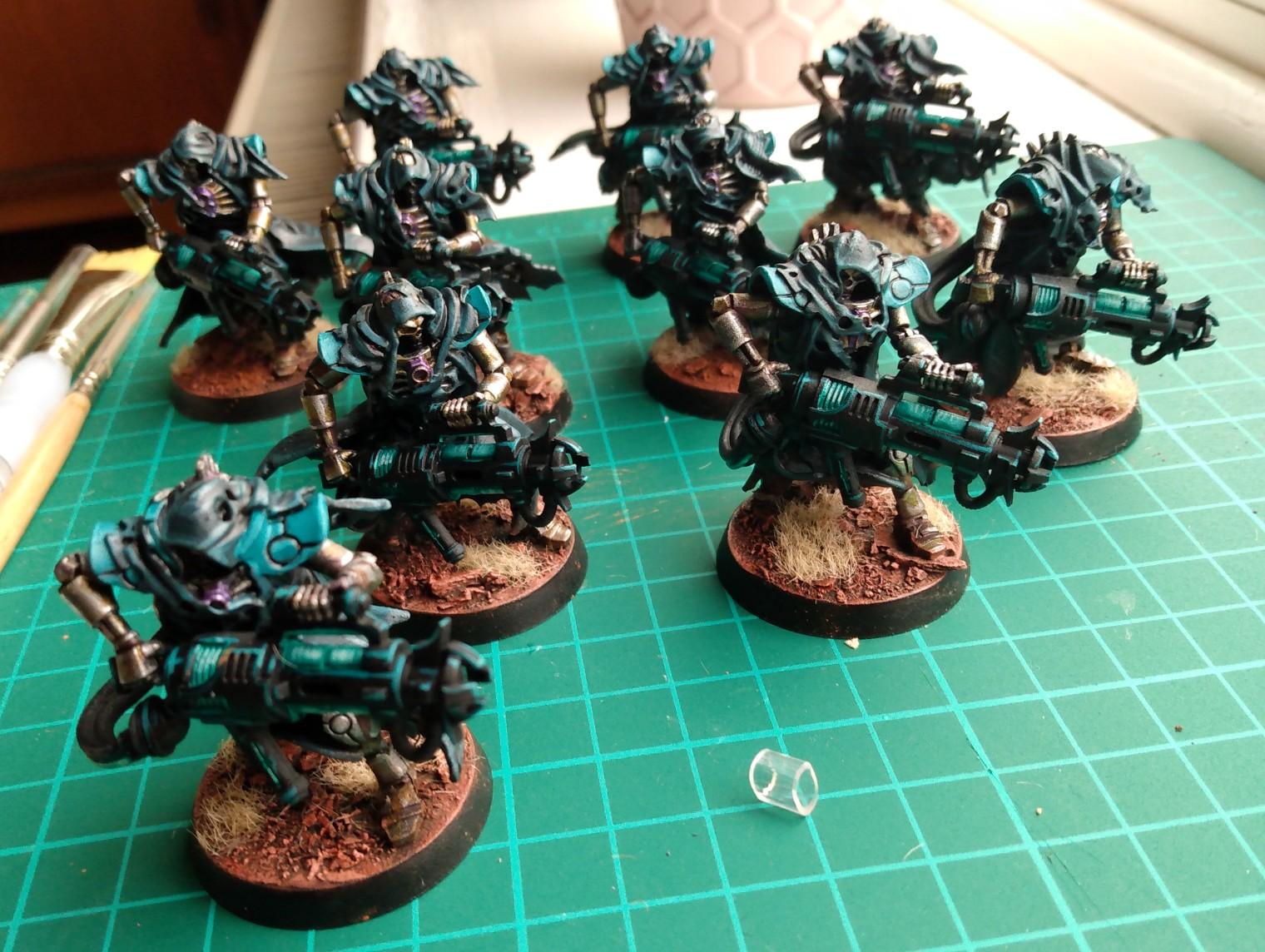 Necrocyborgs, Necrocyborgs Painted, Necron Immortals, Necrons