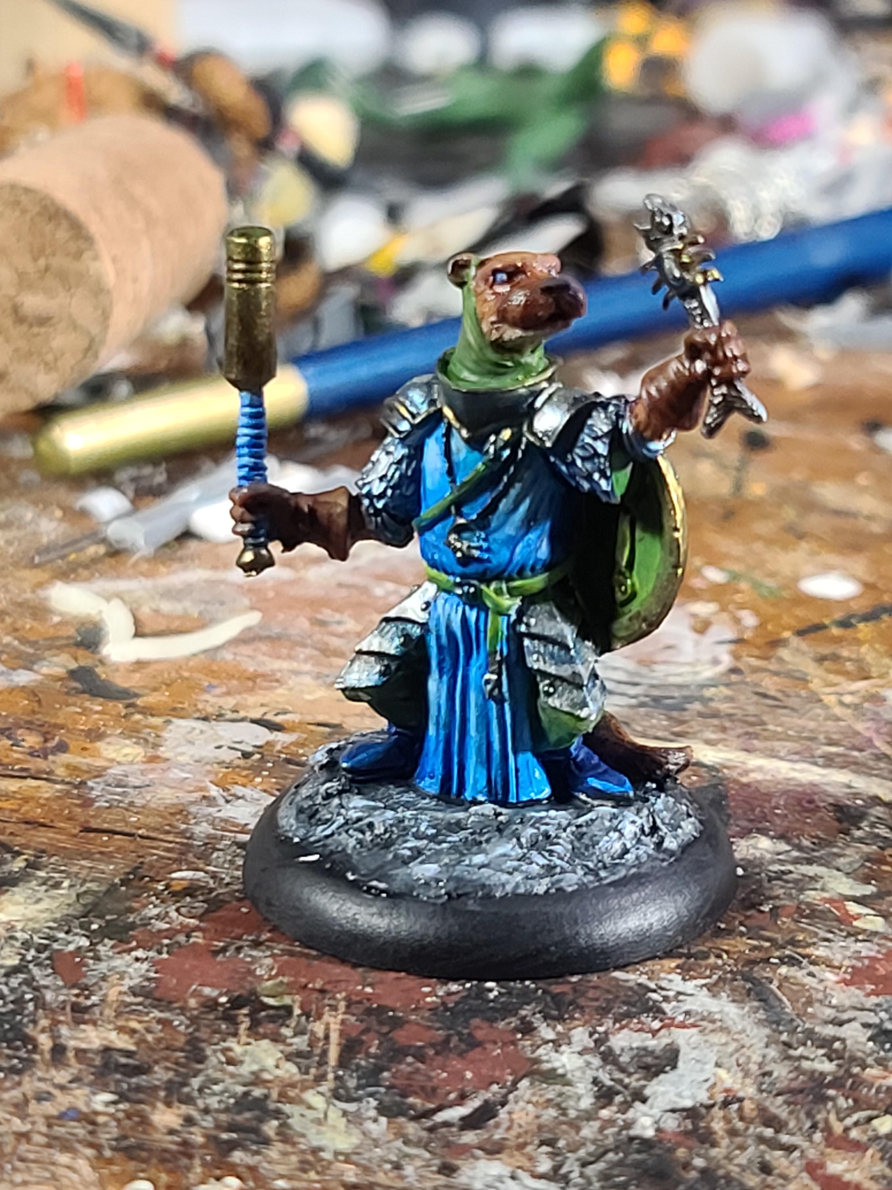 Animal Adventurers, Cleric, Dark Sword Miniatures, Otter, Servant Of Cod