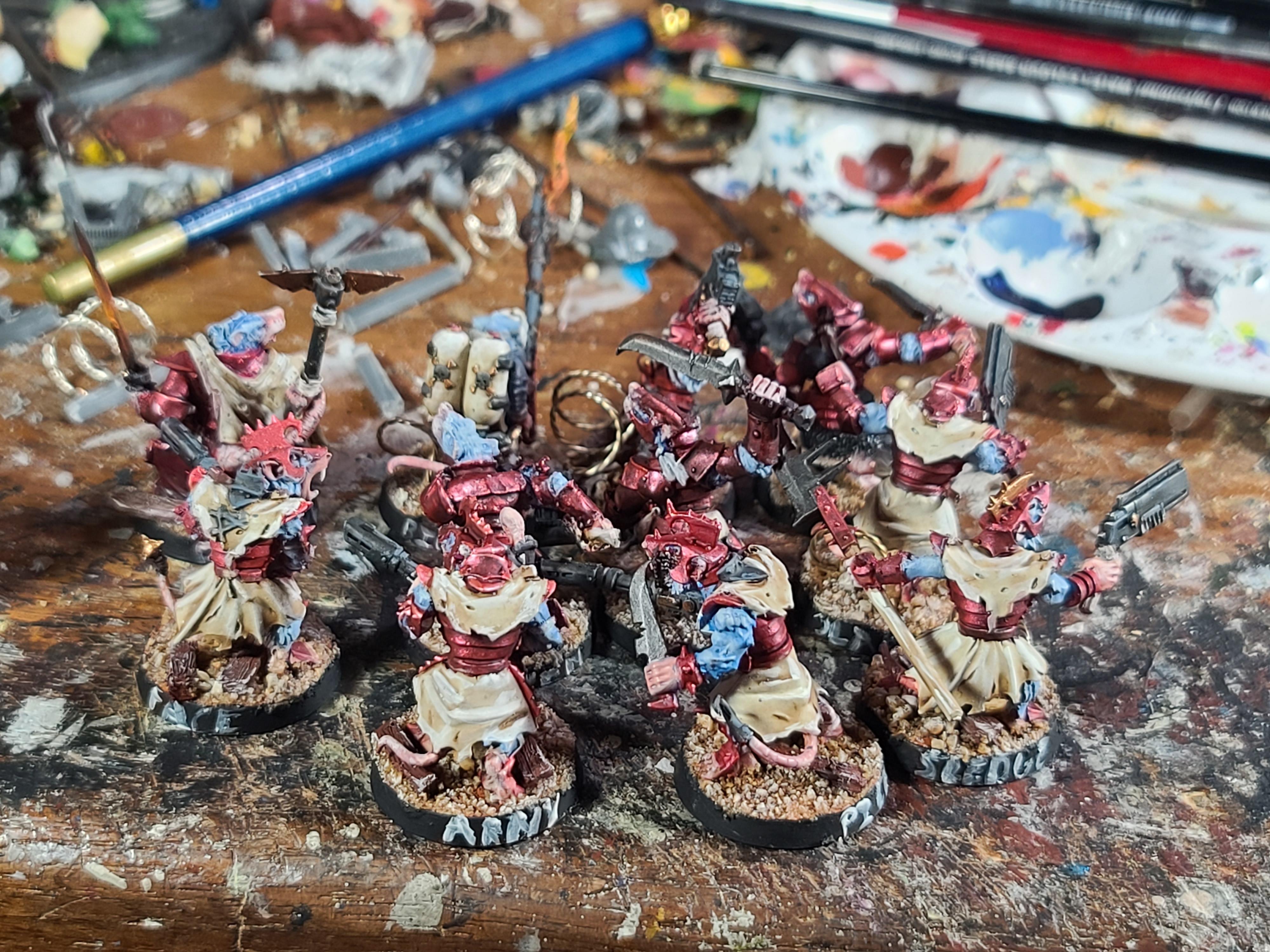 Citadel Miniatures, Games Workshop, Imperial Guard, Ratlings With Gatlings, Rats, Warhammer 40,000, Warhammer Fantasy
