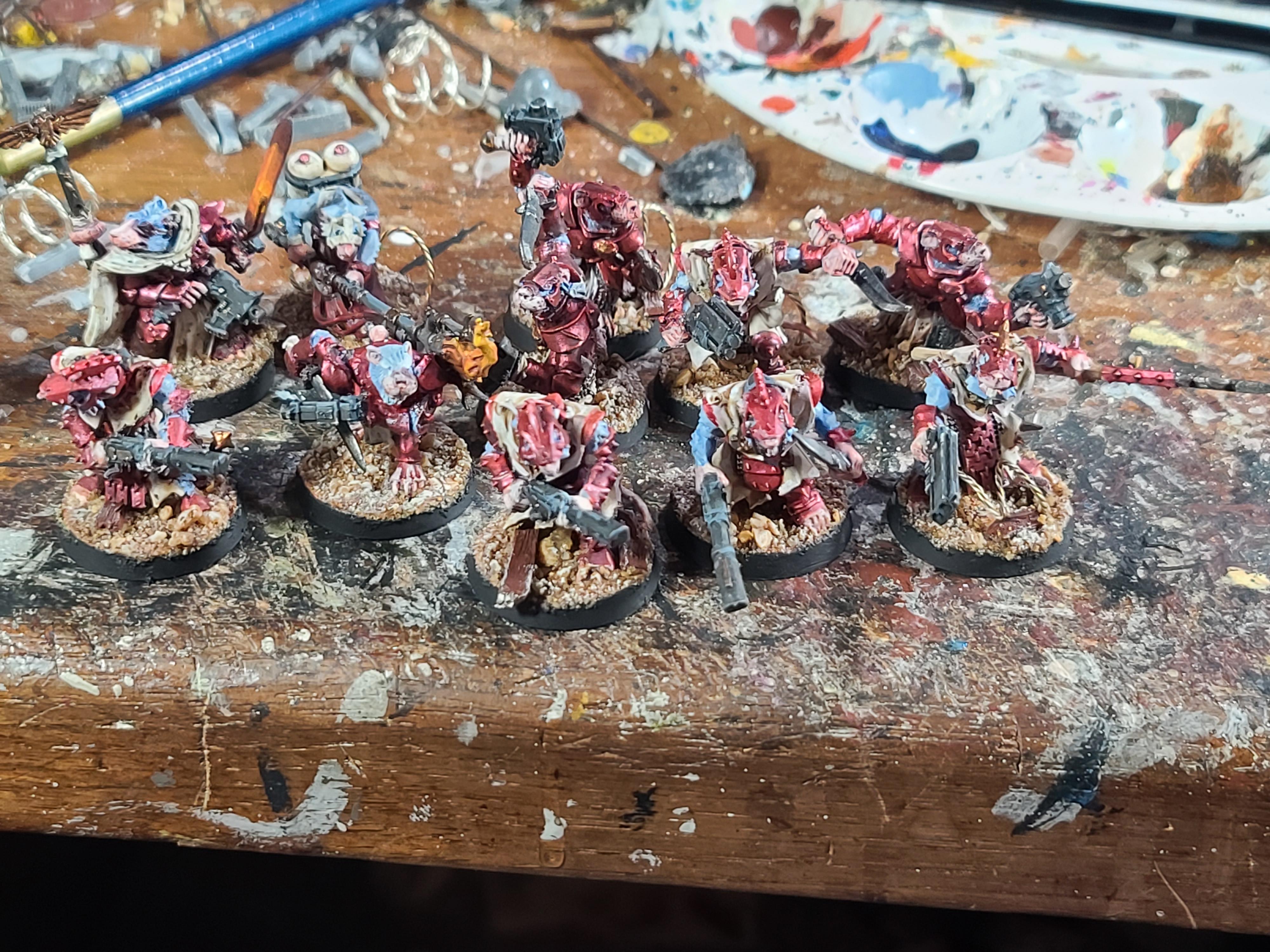 Citadel Miniatures, Games Workshop, Imperial Guard, Ratlings With Gatlings, Rats, Warhammer 40,000, Warhammer Fantasy