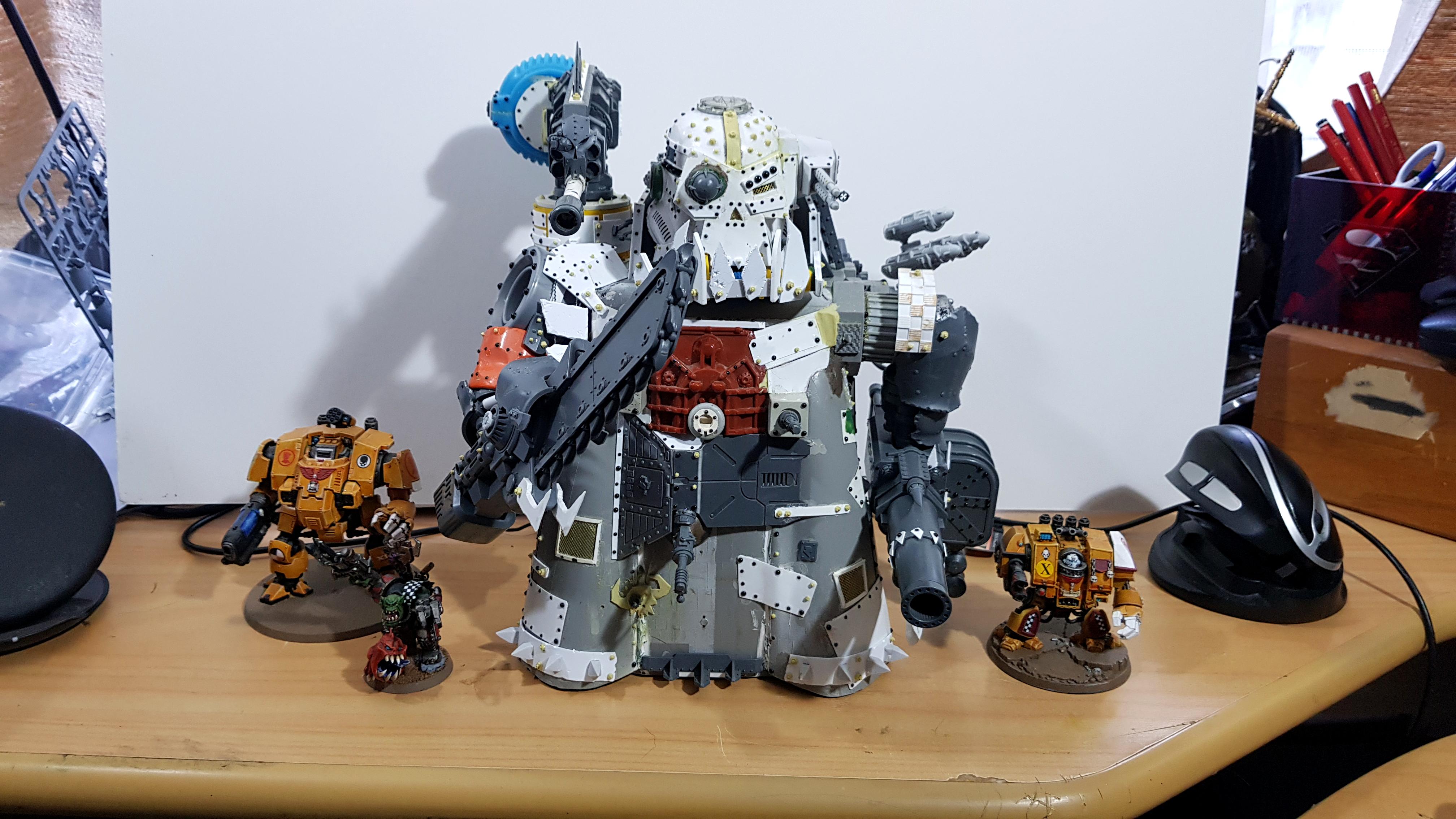 Kitbash, Orks, Stompa full frontal bare