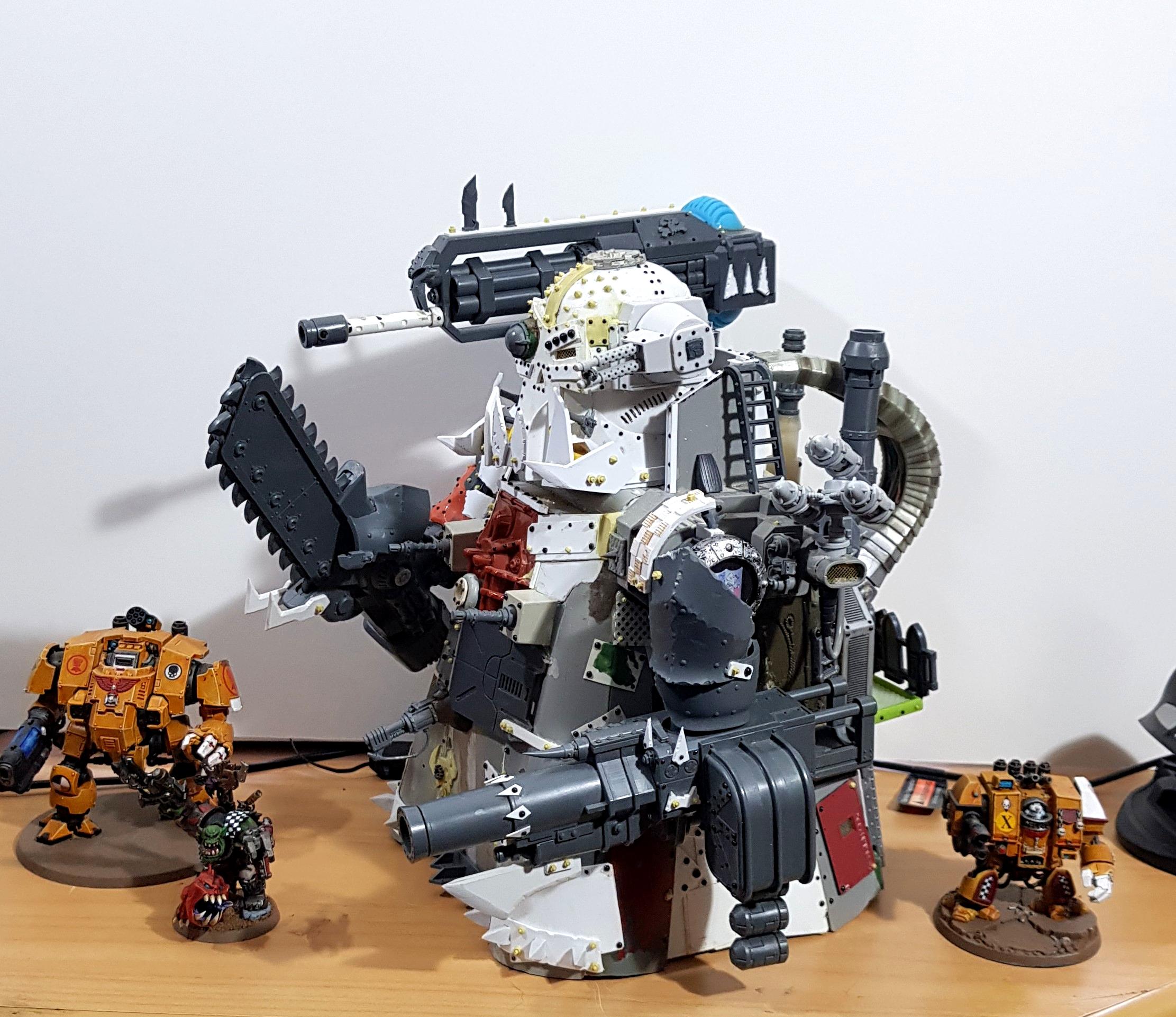 Kitbash, Orks, Stompa Left profile bare