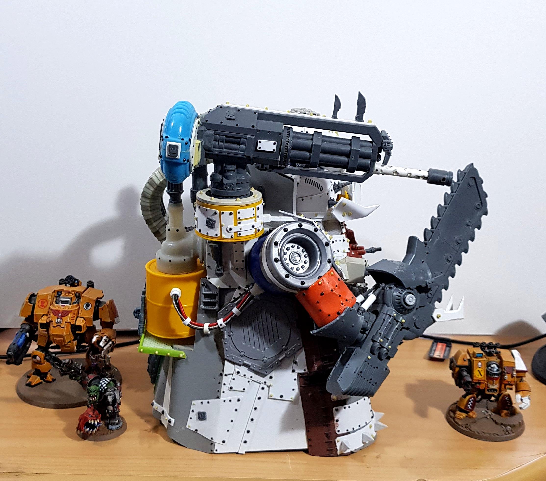 Kitbash, Orks, Stompa right profile bare