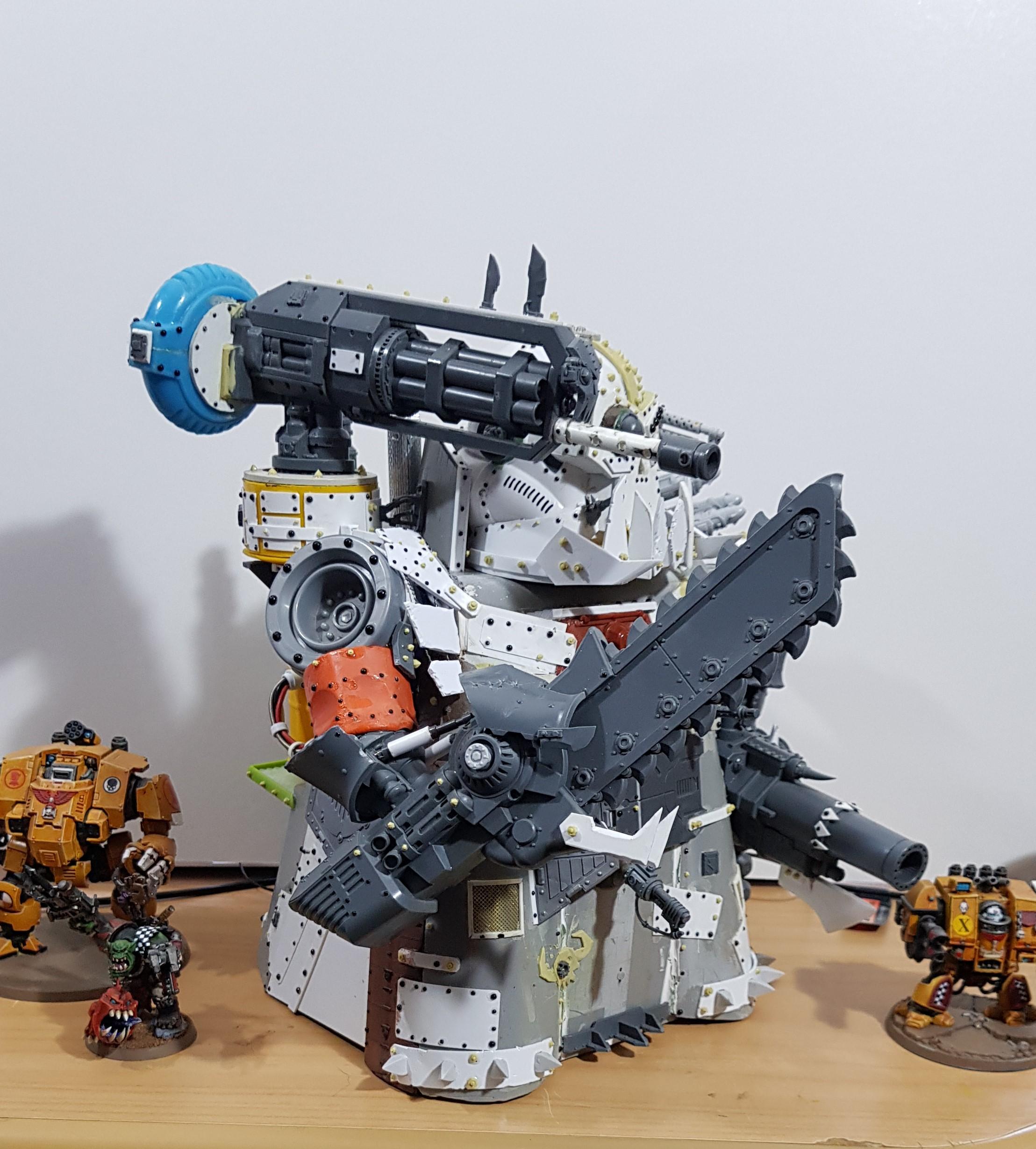 Kitbash, Orks, Stompa looking left bare