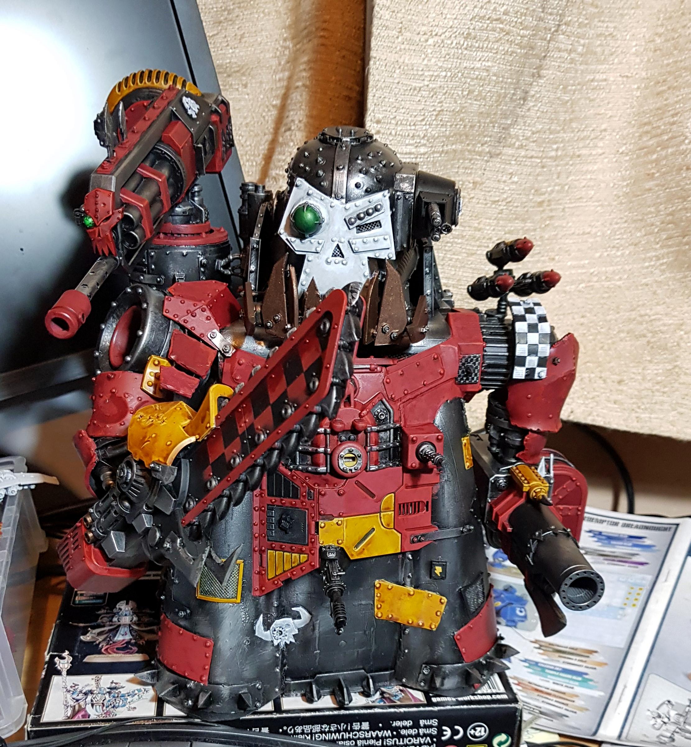 Kitbash, Orks, Stompa painted with flash
