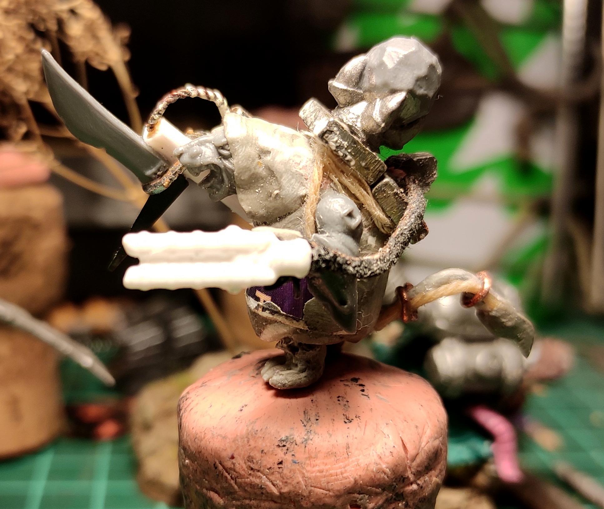 Age Of Sigmar, Polearm, Putty, Scratch Build, Skaven, Skryre, Warhammer Fantasy, Warlock Engineer, Warpstone, Work In Progress