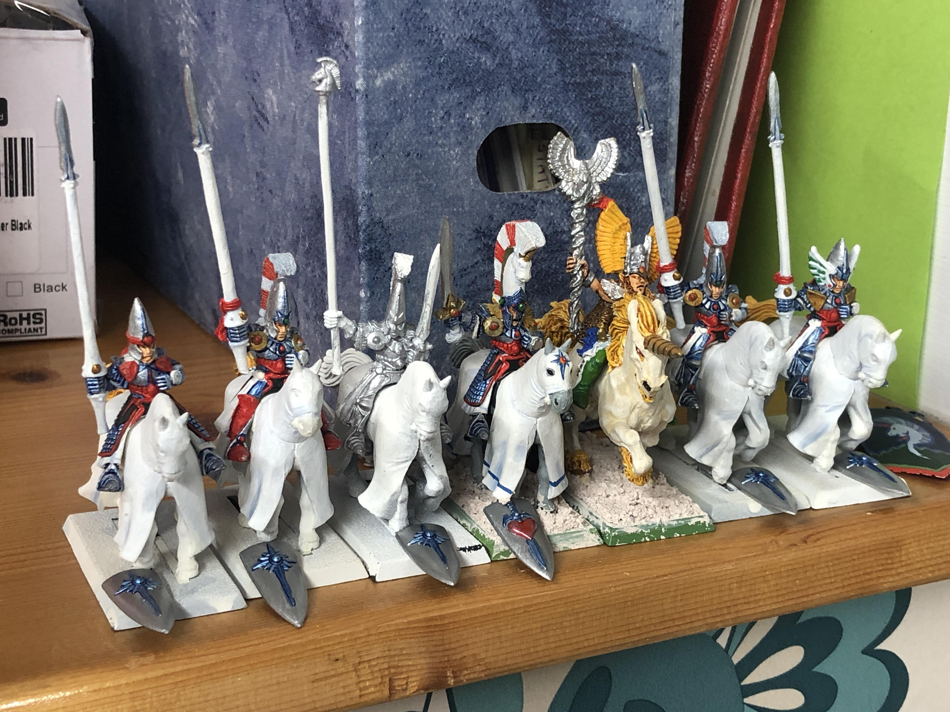 4th Edition, 5th Edition, High Elves, Mage, Marauders, Silver Helms, Unicorn, Warhammer Fantasy, Work In Progress