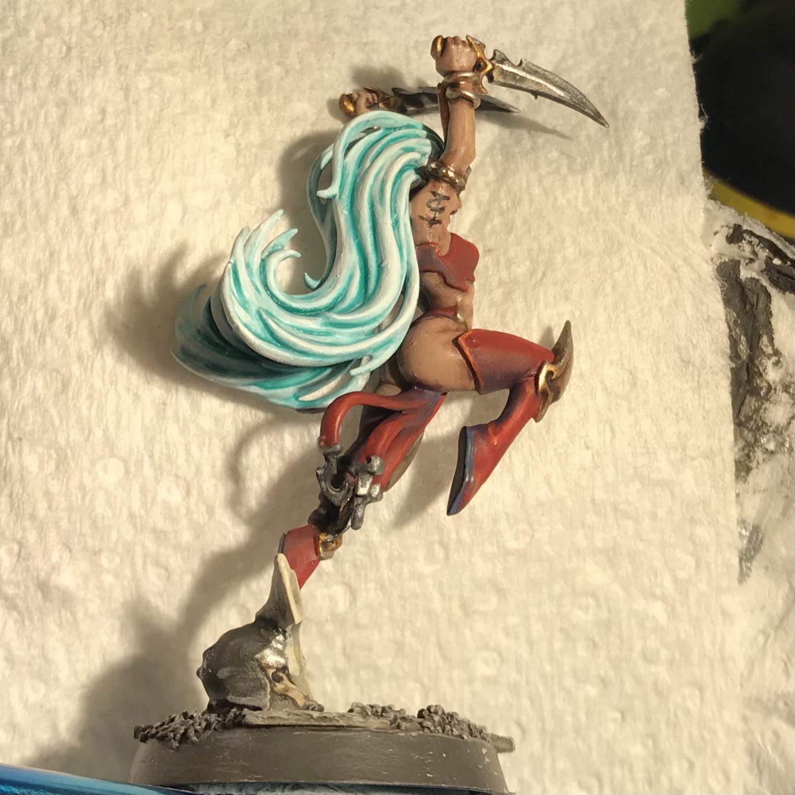 Attempts, Daughter Of Khaine, Finished, Free Model, November 2020, Wet Blending, Witch Aelf