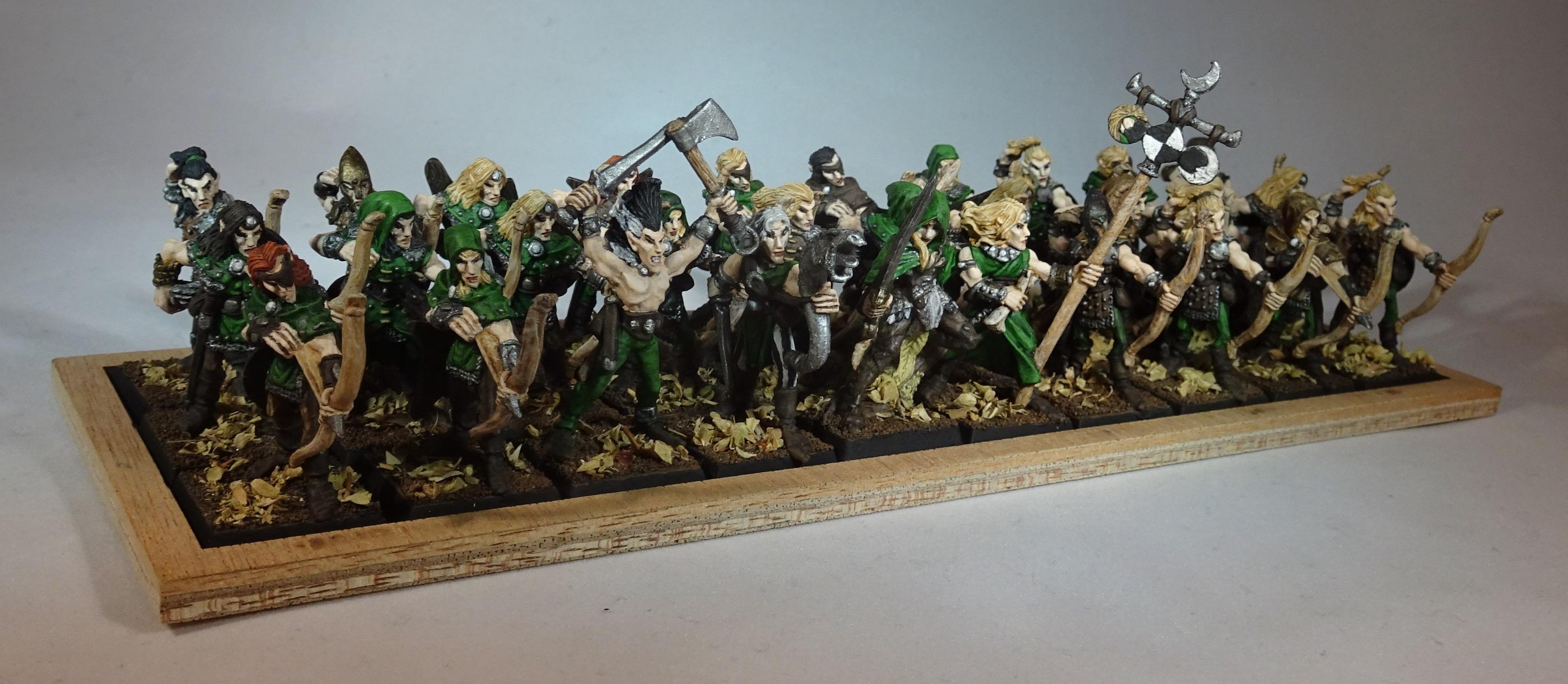 Archers, Citadel Elf5 Command Group, Citadel Rrd4 Skarloc's Wood Elf Archers, Elves, Oldhammer, Reaper 77091 Nienna