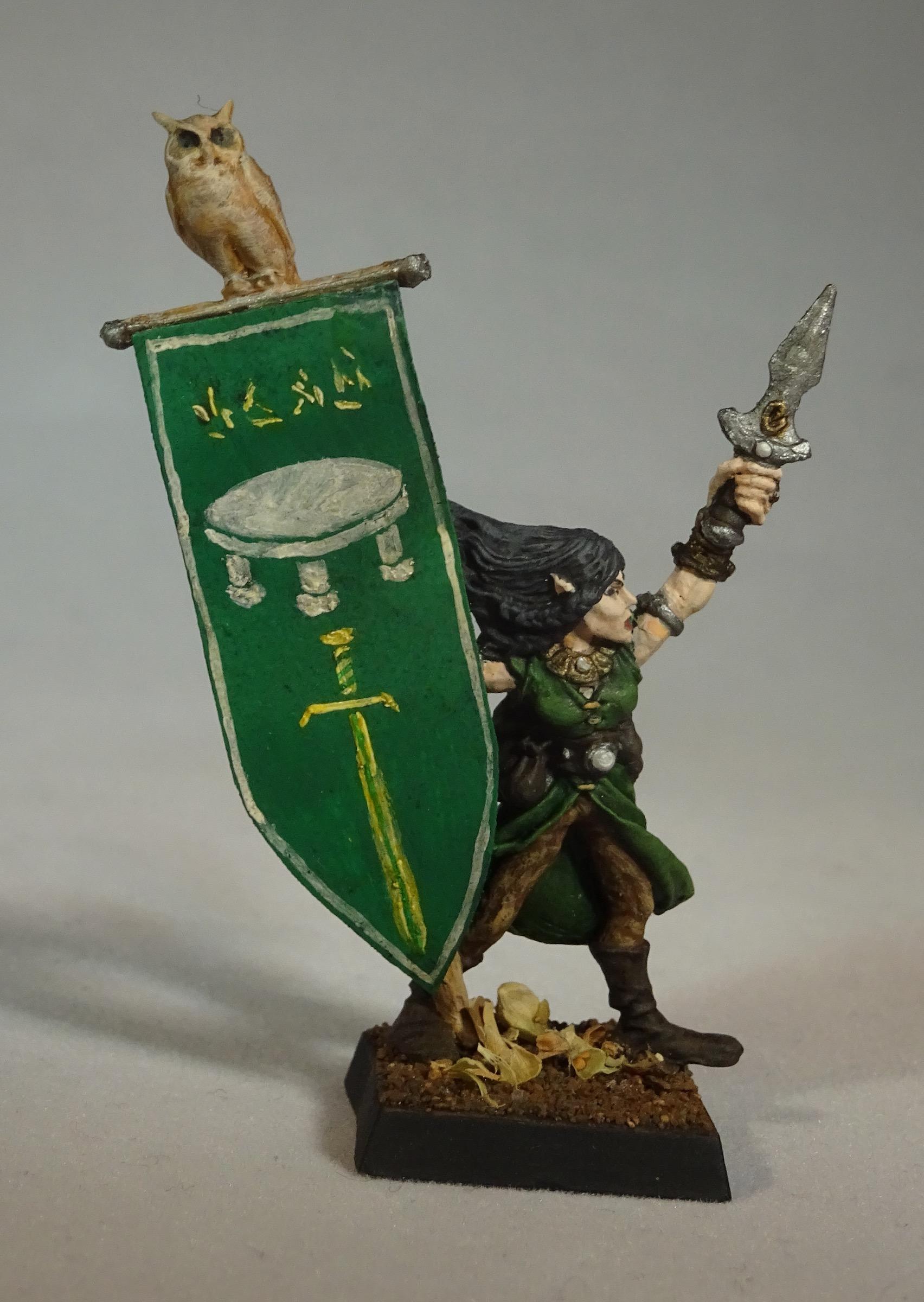 Citadel Rrd4 Skarloc's Wood Elf Archers, Elves, Oldhammer, Standard Bearer