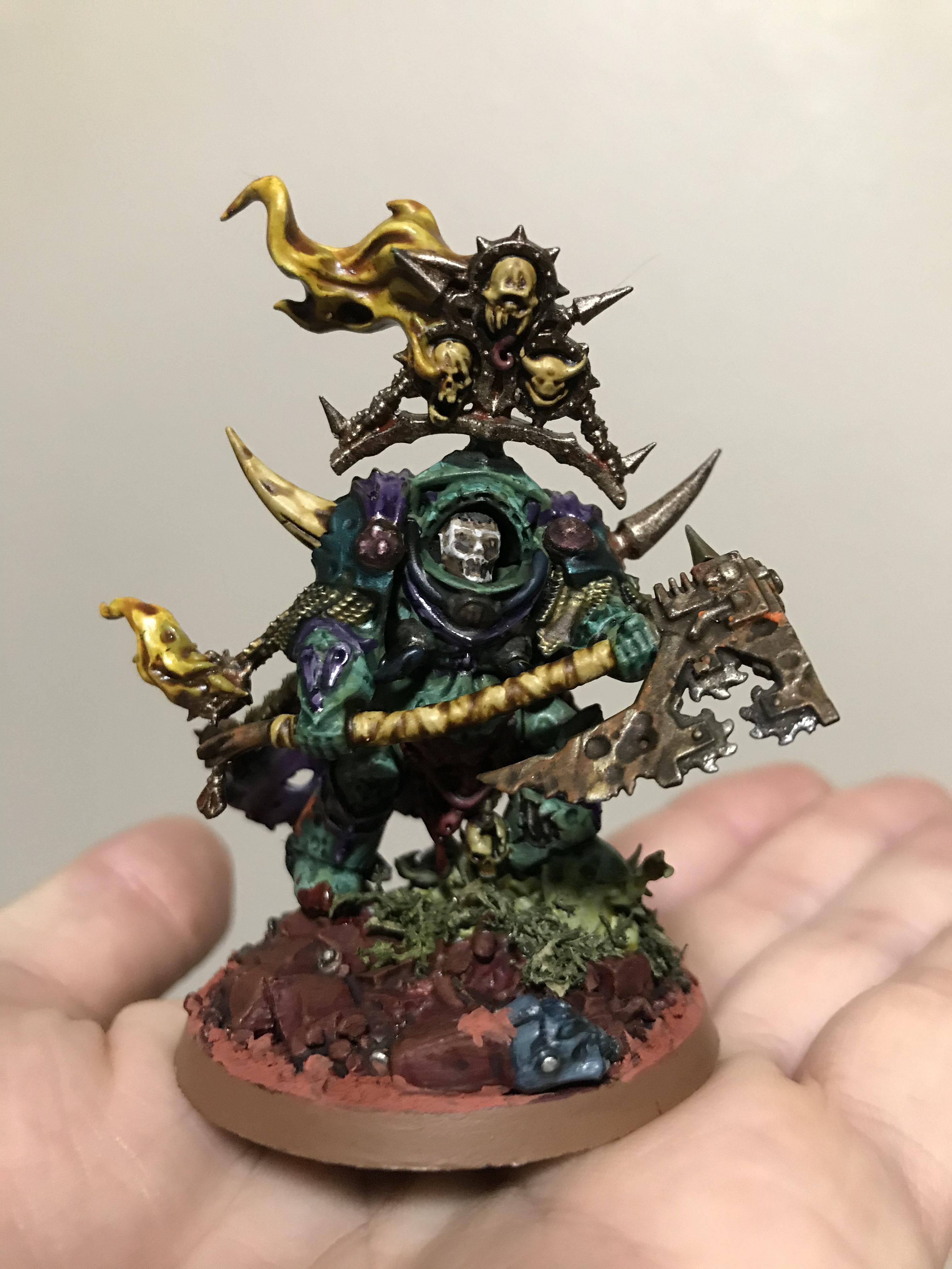 Chaos, Chaos Space Marines, Contrast Paint, Conversion, Cthulhu, Death Guard, Evil, Green, Nurgle, Putrid, Scratch Build, Warhammer 40,000