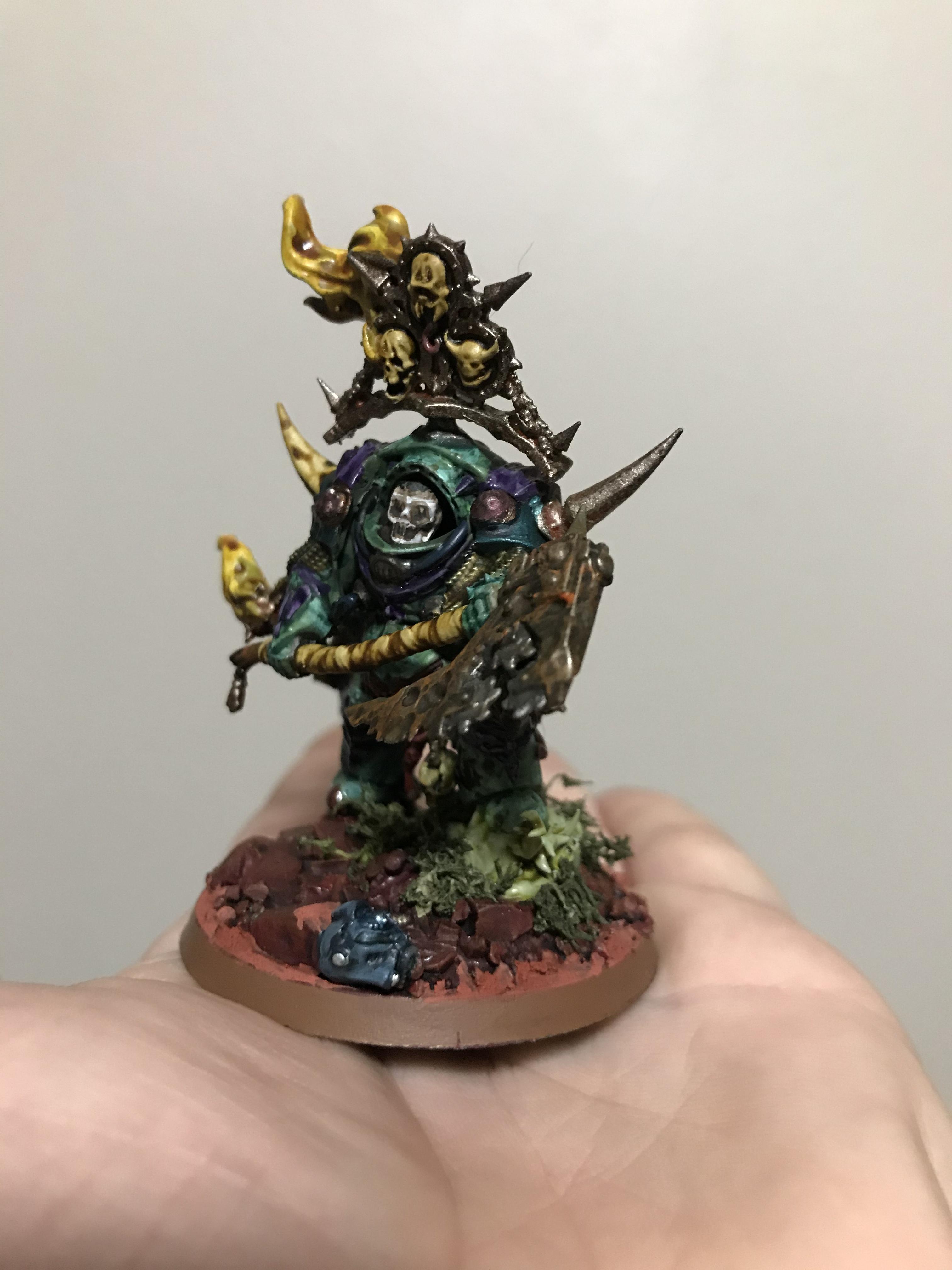 Chaos, Chaos Space Marines, Contrast Paint, Conversion, Cthulhu, Death Guard, Evil, Green, Nurgle, Putrid, Scratch Build, Warhammer 40,000