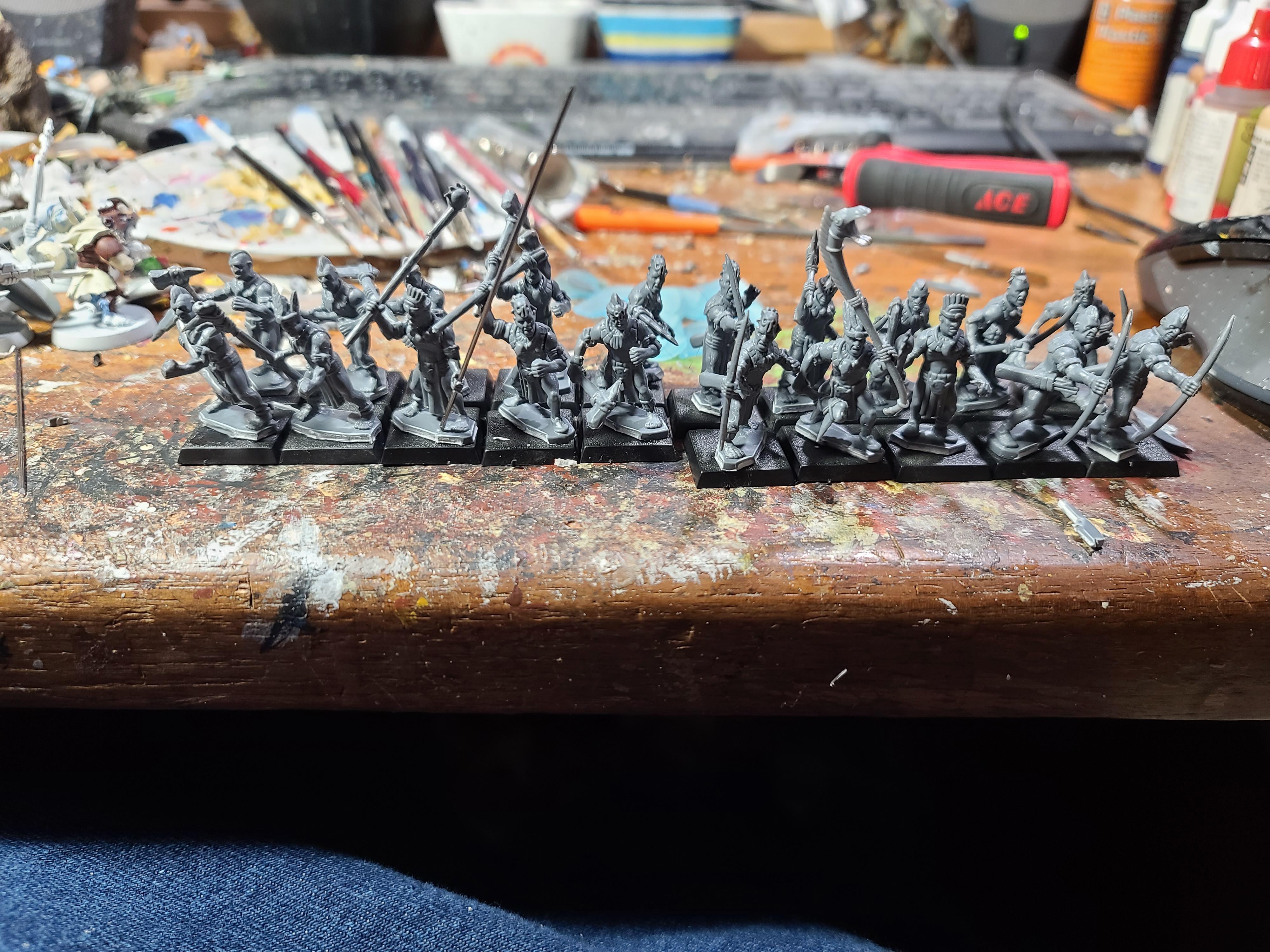North Star Minatures, Square Bases, Tribals, Wargods Of Aegyptus