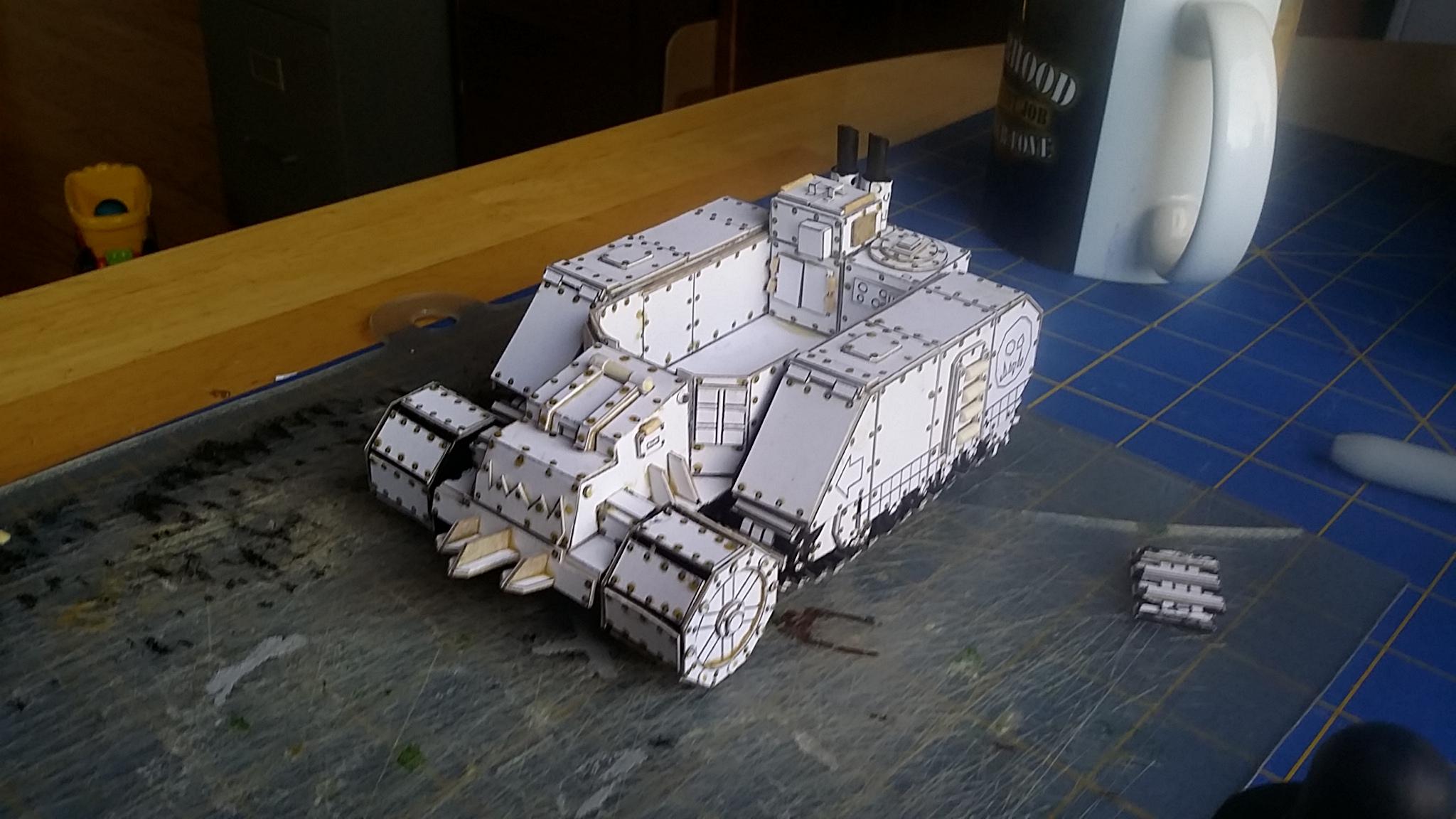 Battlewagon, Cardstock, Orks, Scratch Build, Trukk