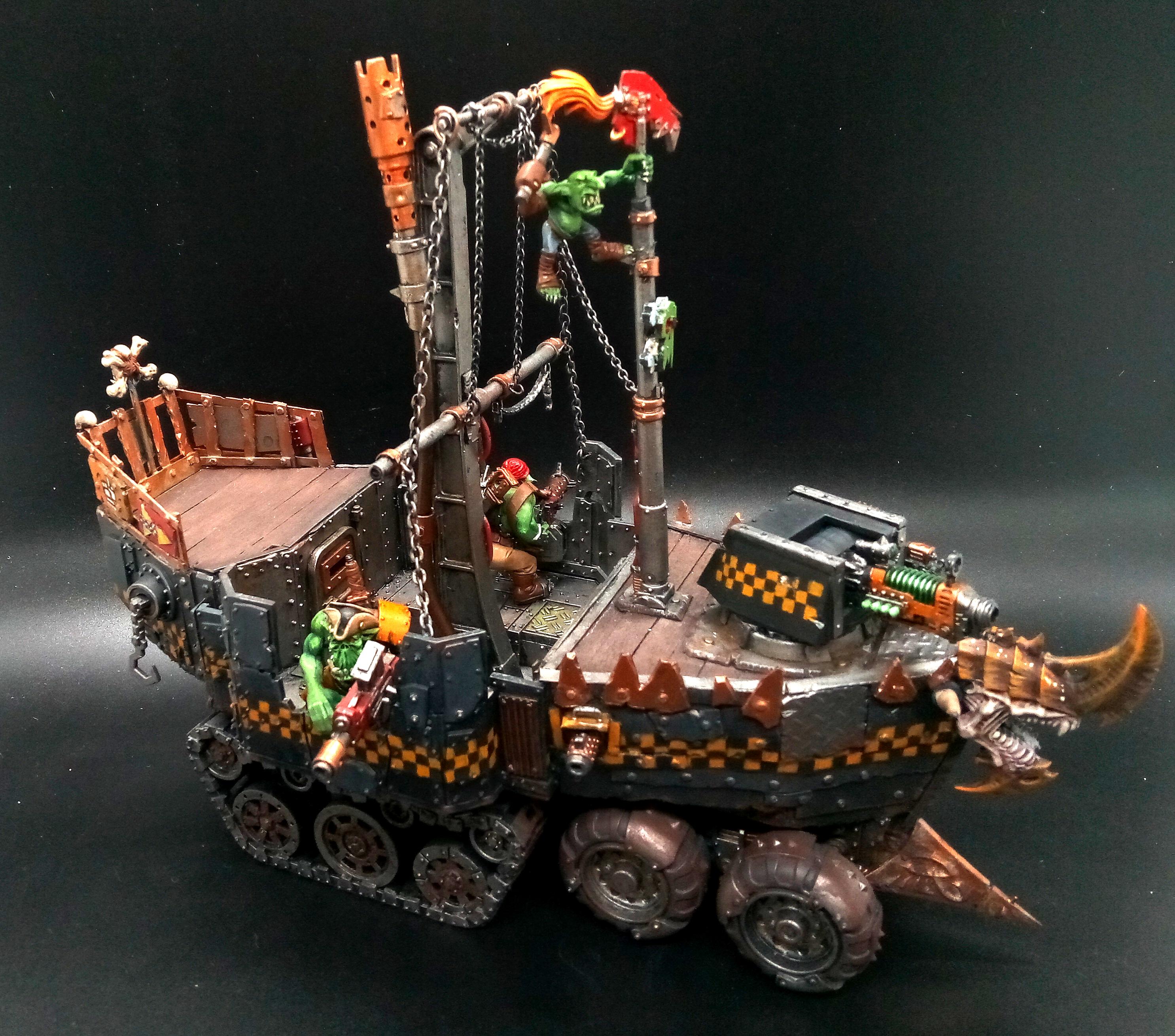 Battlewagon, Boat, Conversion, Freebooter, Orks, Ship