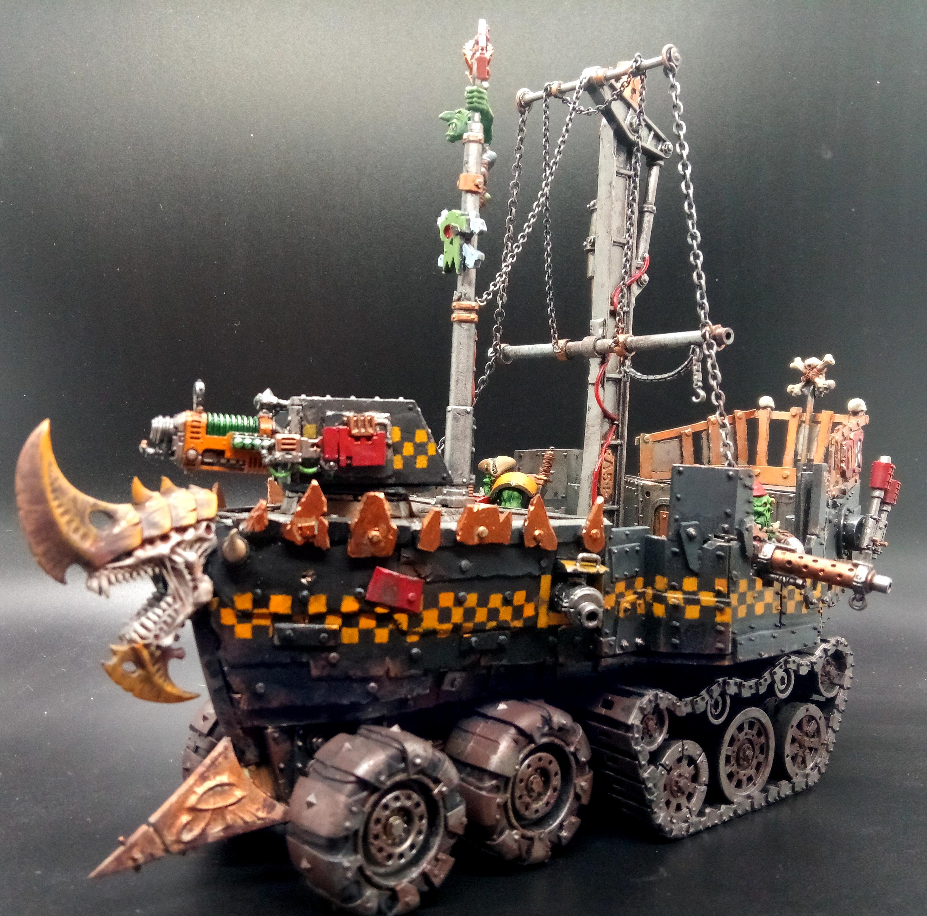 Battlewagon, Boat, Conversion, Freebooter, Orks, Ship